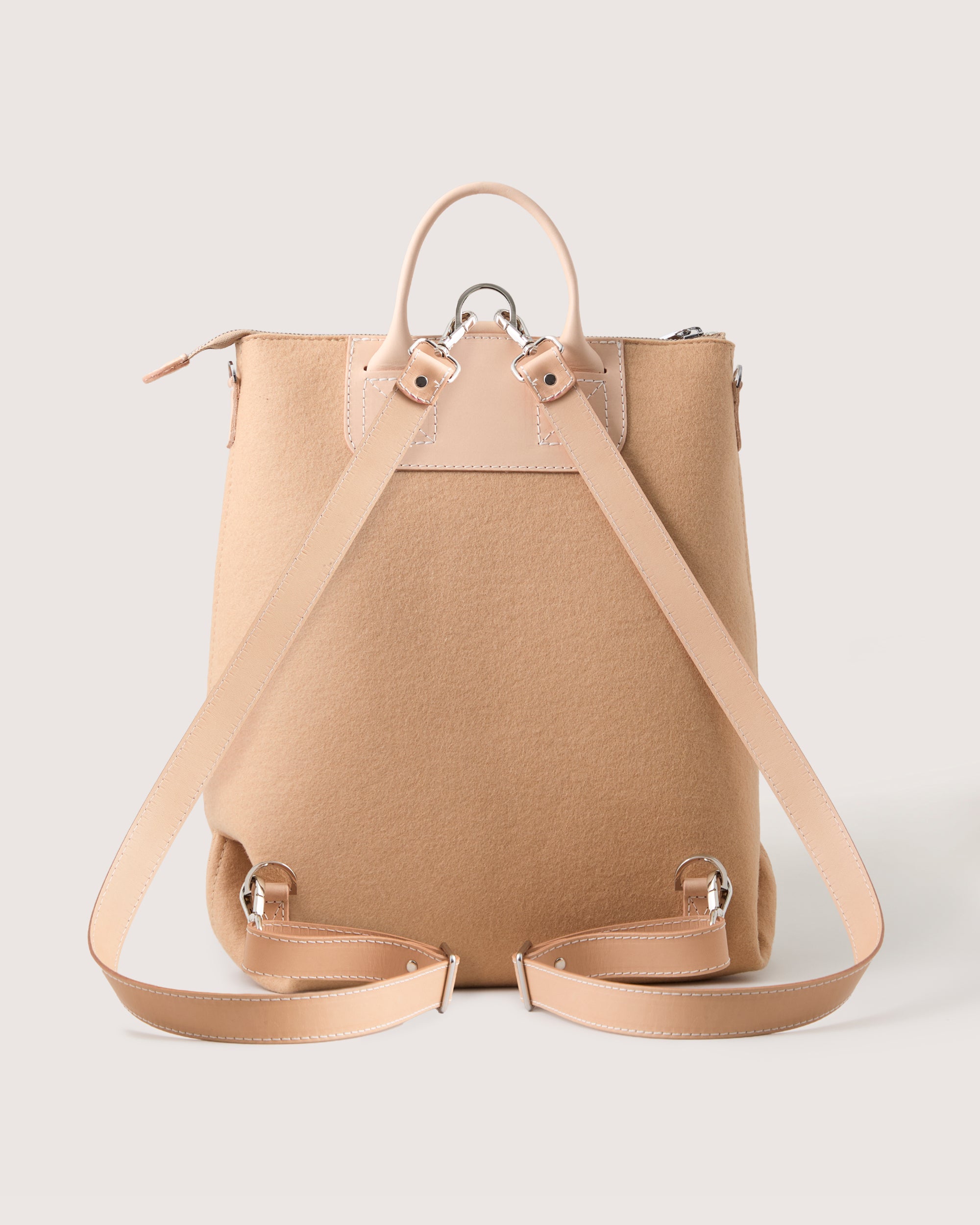 Frankie Merino Wool Crossbody and Top Handle Tote Bag in Dark Grey