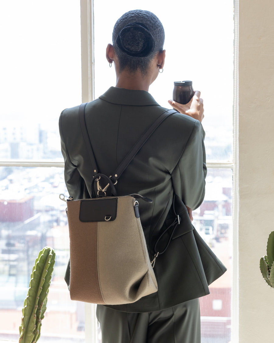 Bedford Merino Wool Midi Colorblock Backpack