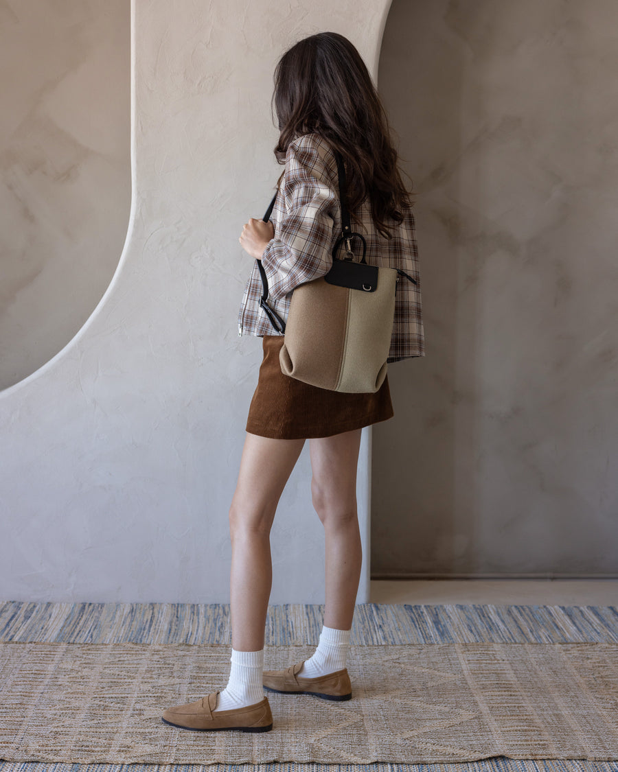 Bedford Merino Wool Midi Colorblock Backpack
