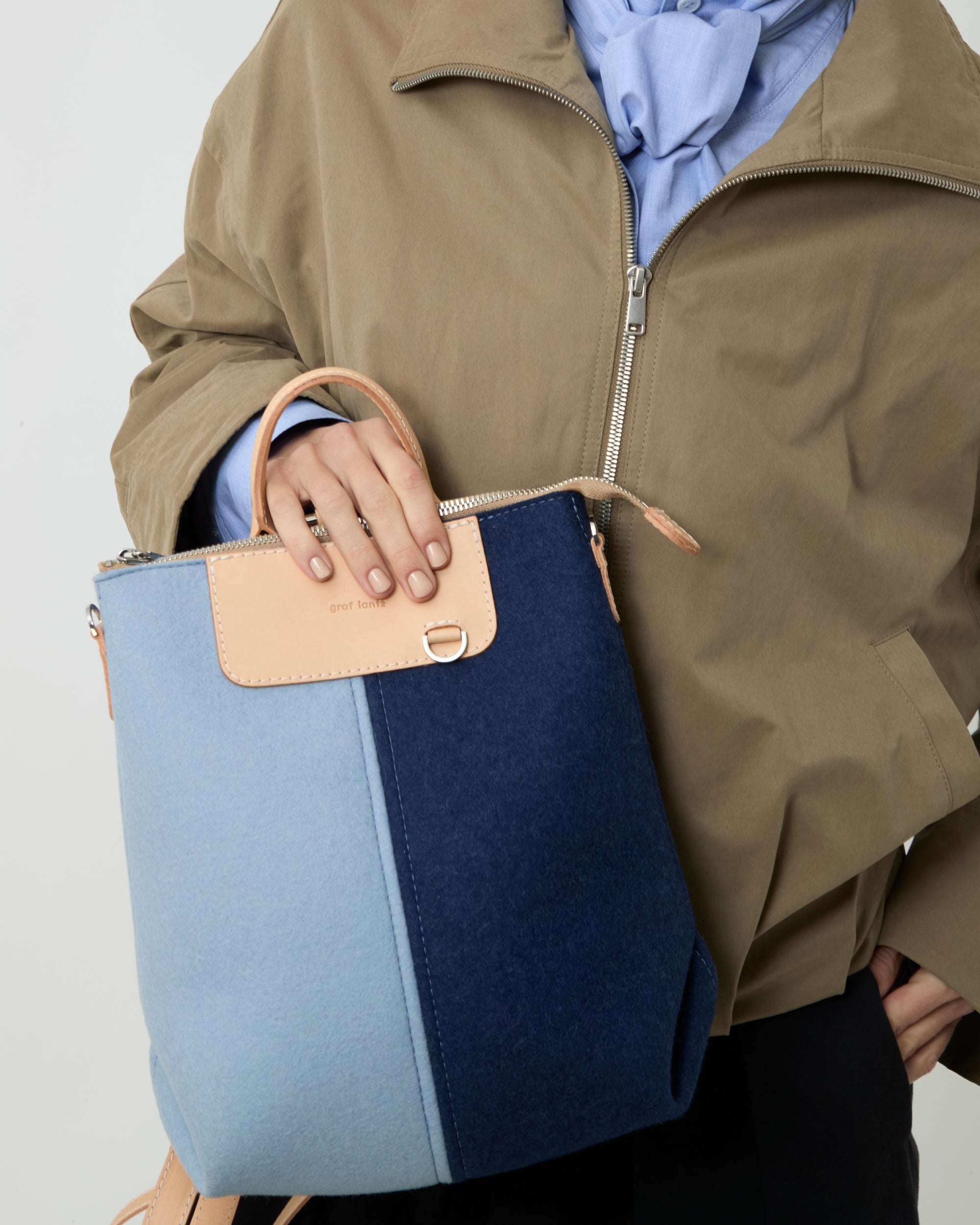 Bedford Merino Wool Midi Colorblock Backpack