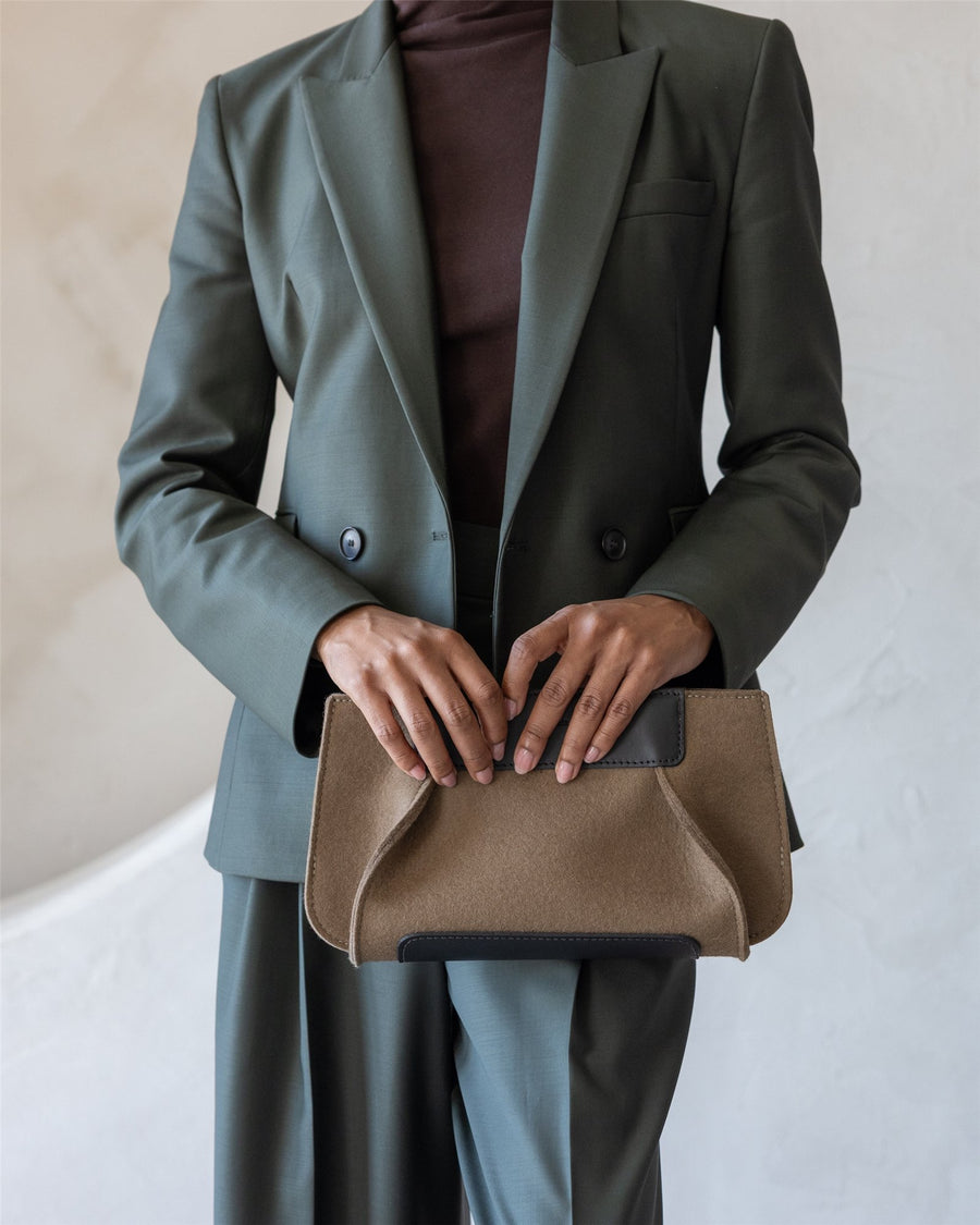 Frankie Merino Wool Clutch