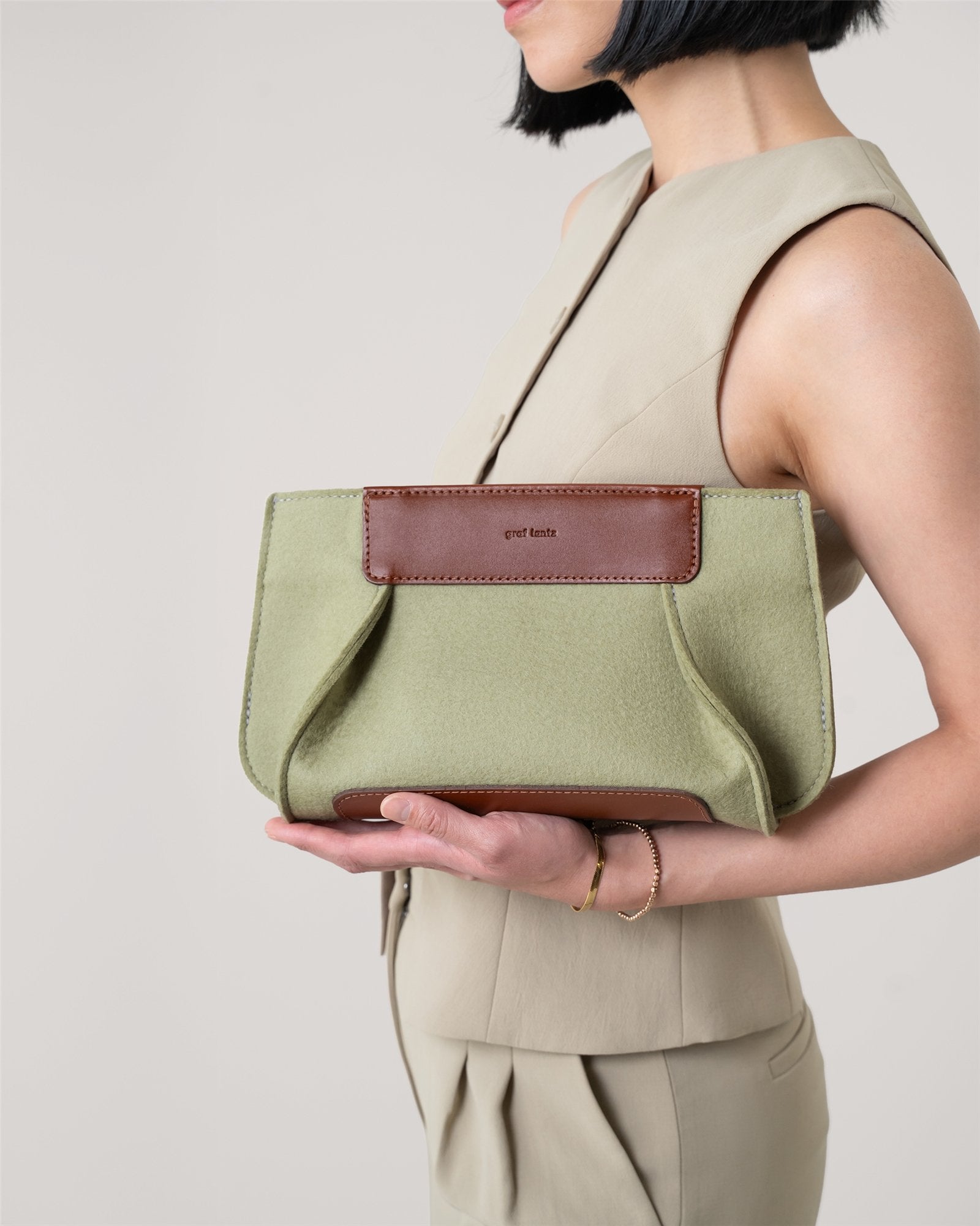 Frankie Merino Wool Clutch