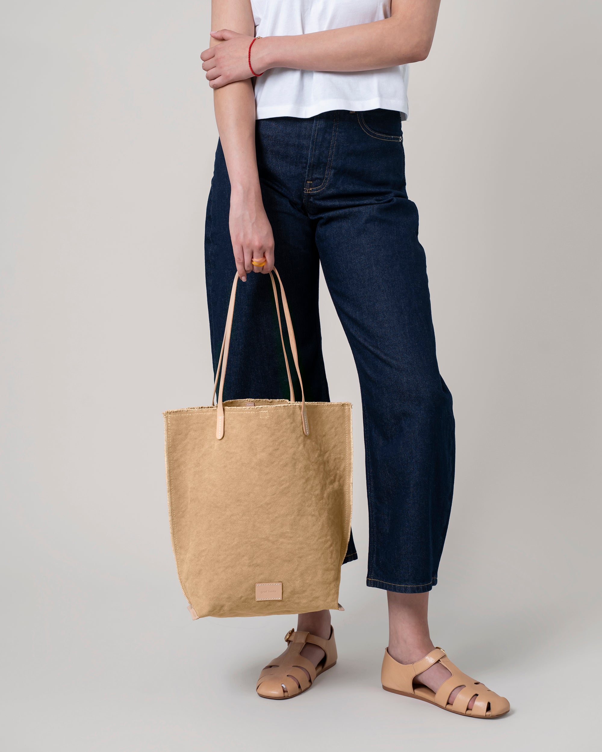 Hana Canvas Tote in Sand Canvas | Graf Lantz