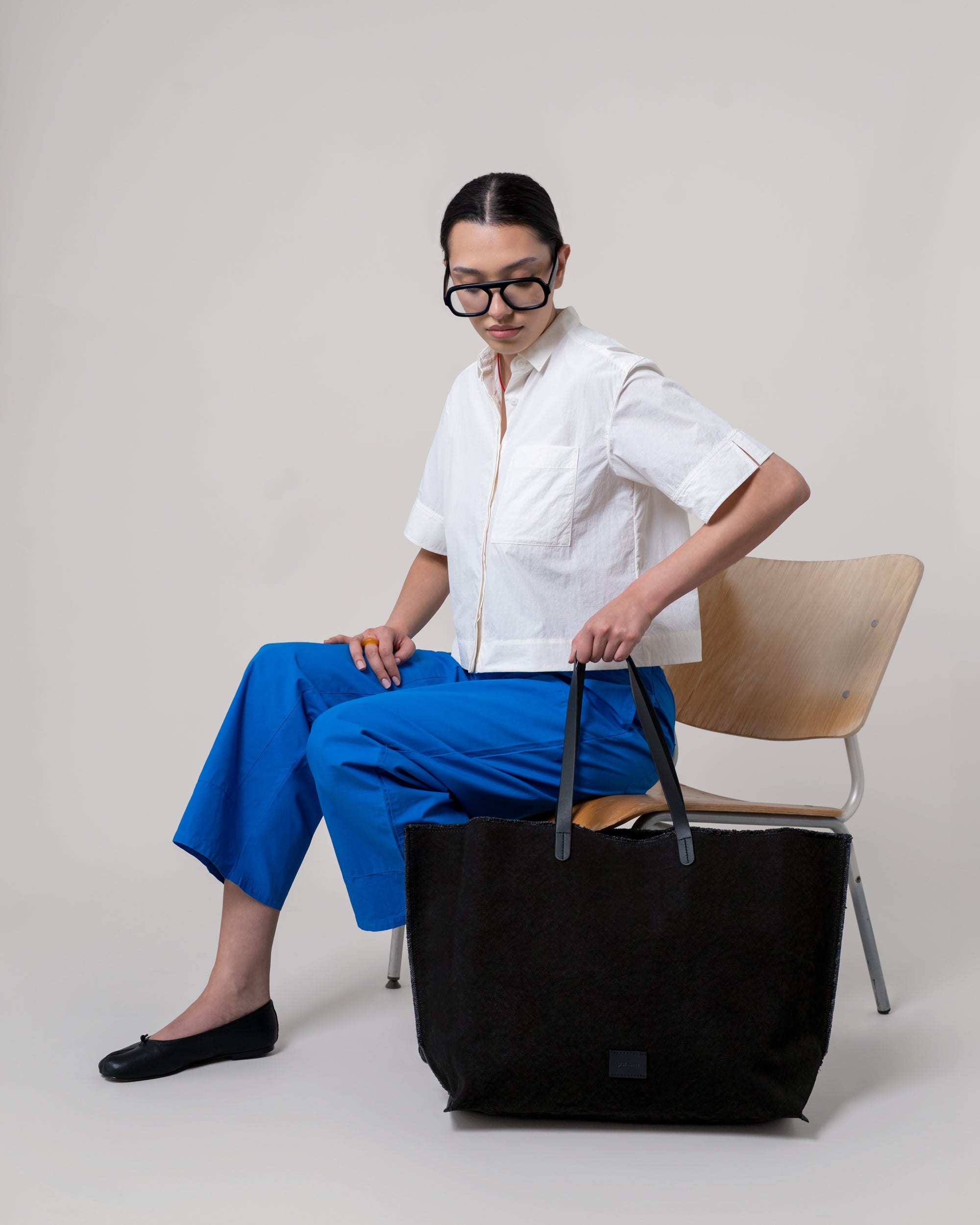 Hana Canvas Boat Bag in Black Canvas | Graf Lantz