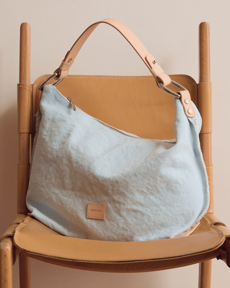 Hana Canvas Hobo Bag in Black Canvas | Graf Lantz