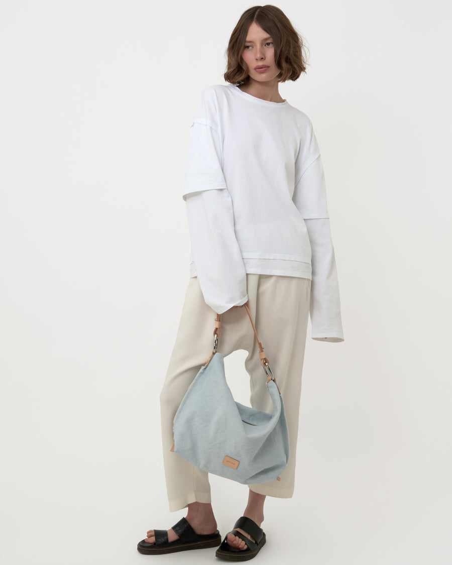 Hana Canvas Hobo Bag in Black Canvas | Graf Lantz