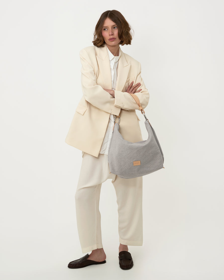 Hana Canvas Hobo Bag in Black Canvas | Graf Lantz