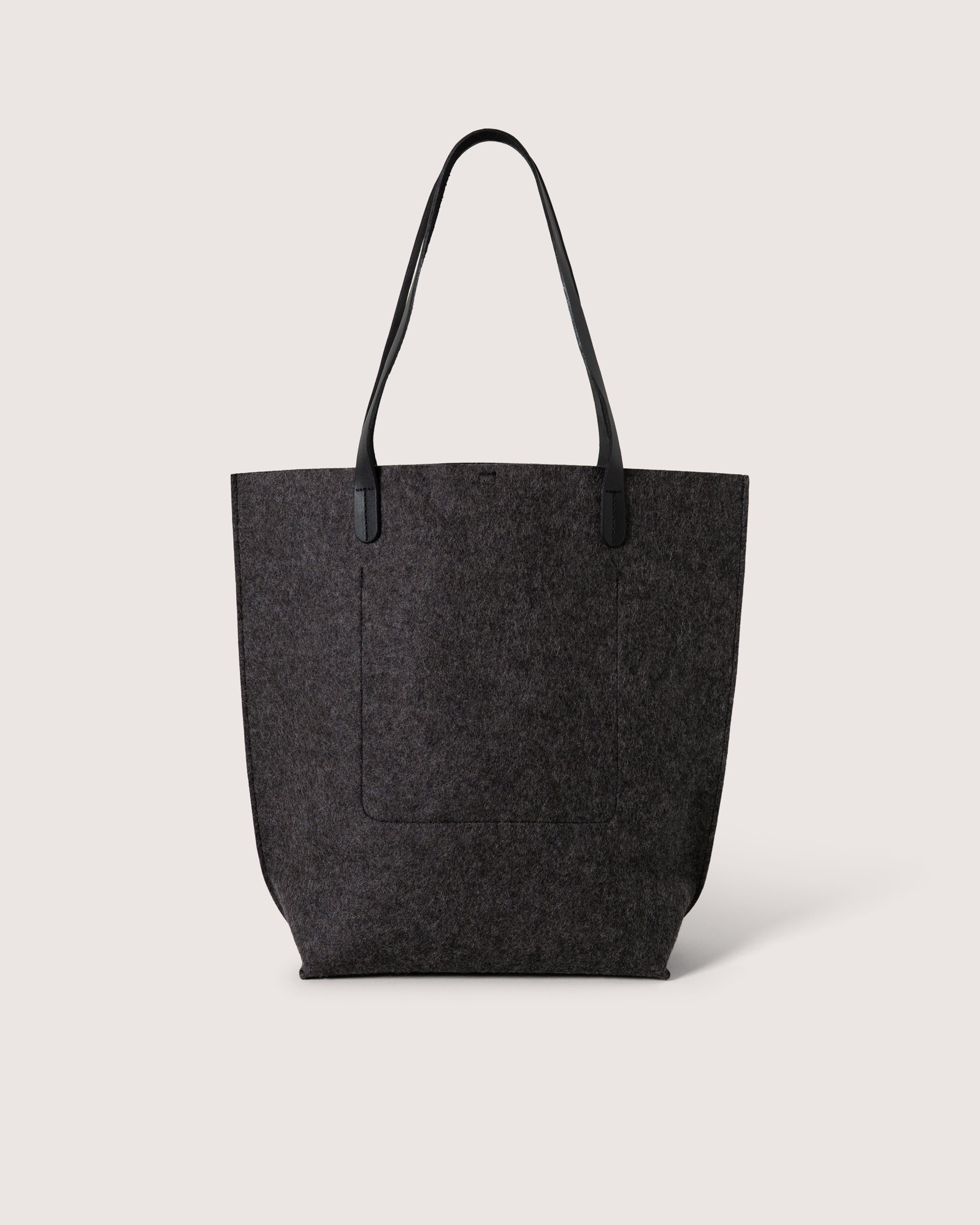 Hana Merino Wool Tote Bag in Charcoal | Graf Lantz
