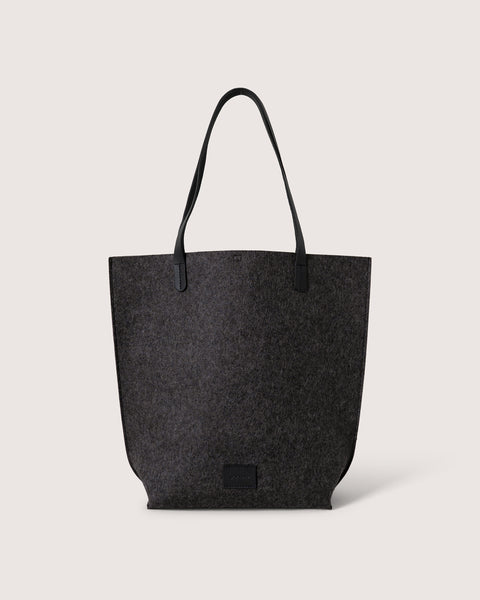 Hana Merino Wool Tote Bag in Charcoal | Graf Lantz