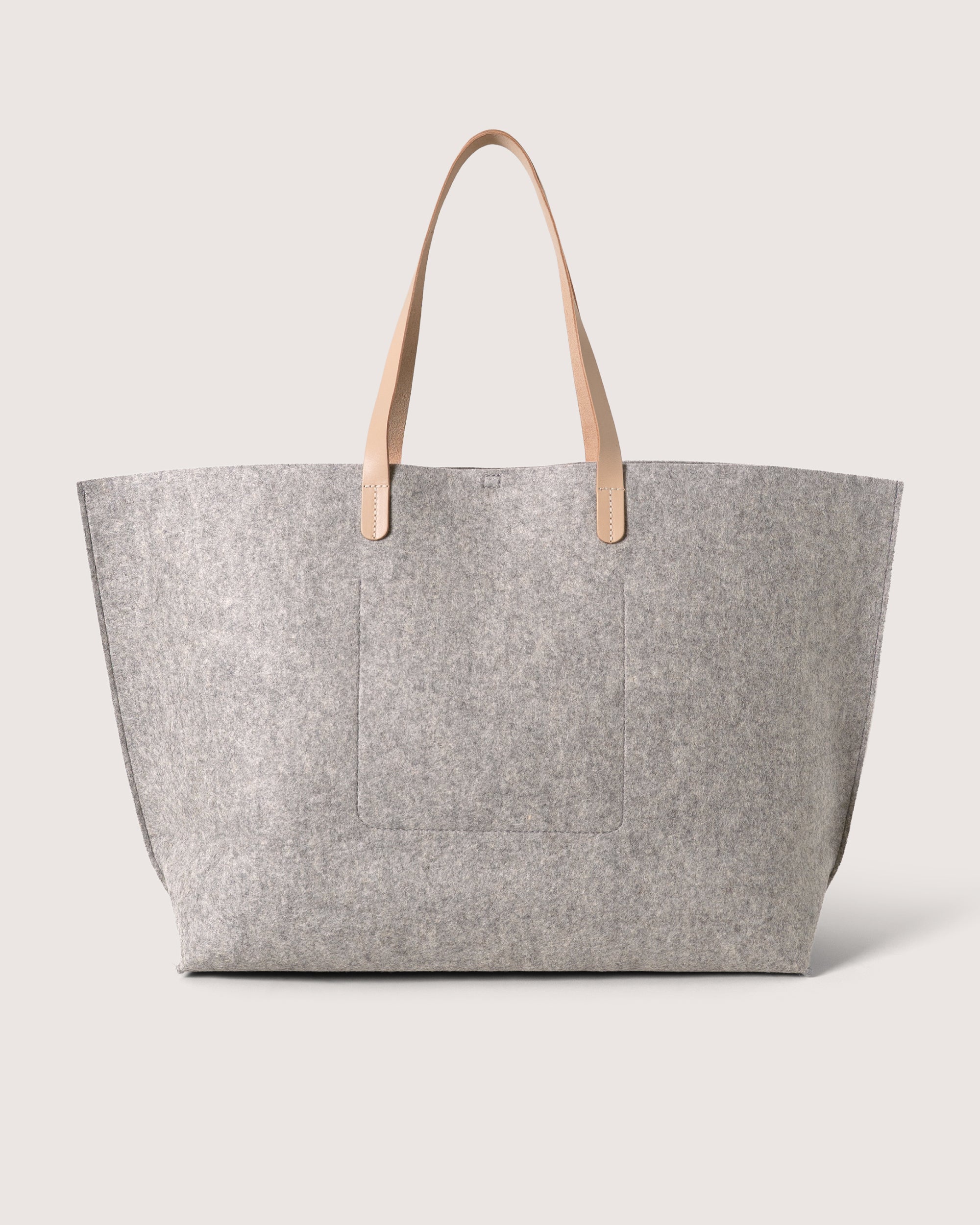 Hana Merino Wool Boat Bag in Gray | Graf Lantz