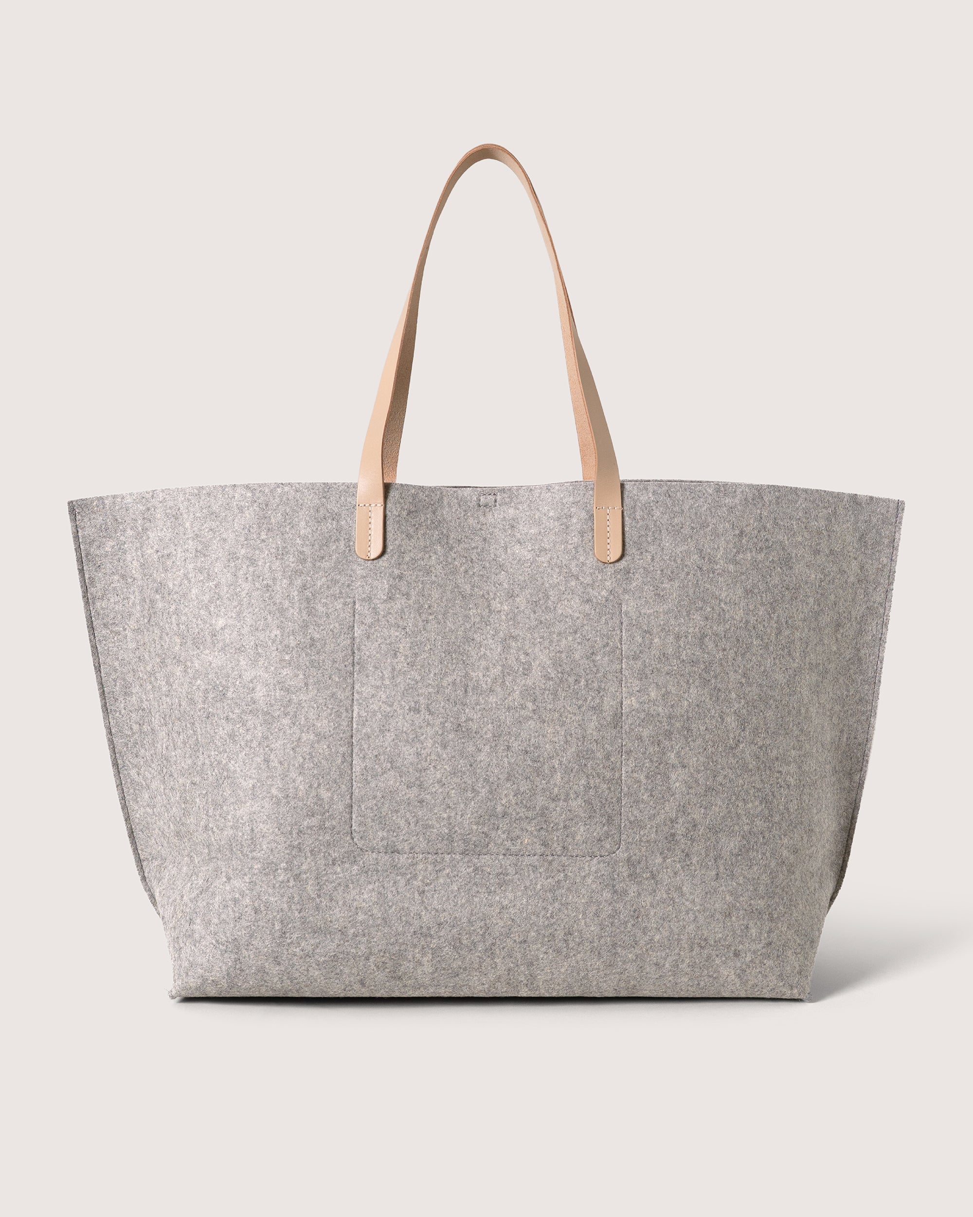 Hana Merino Wool Boat Bag in Gray | Graf Lantz