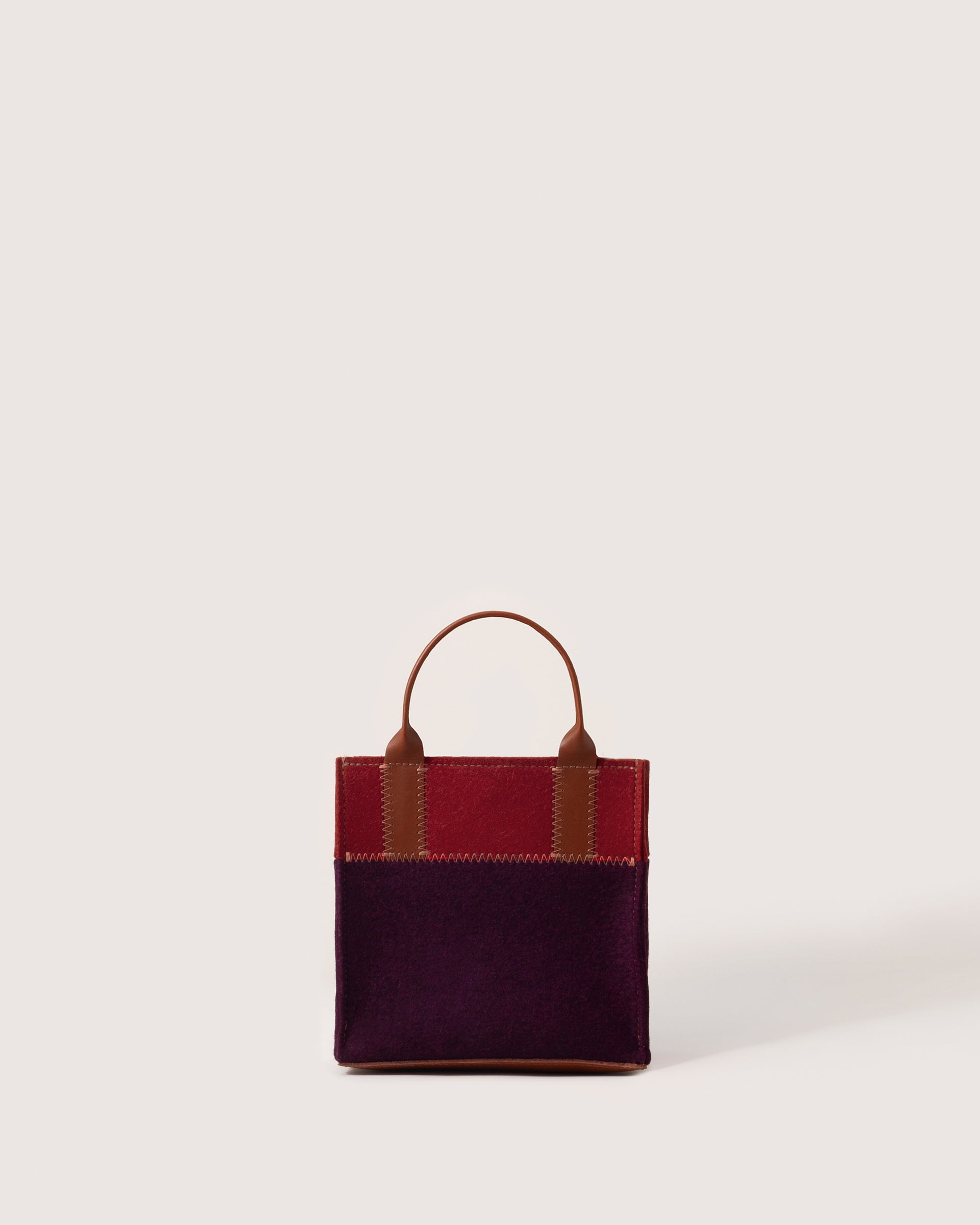 Jaunt Merino Wool Mini Tote - Aubergine/Rosewood