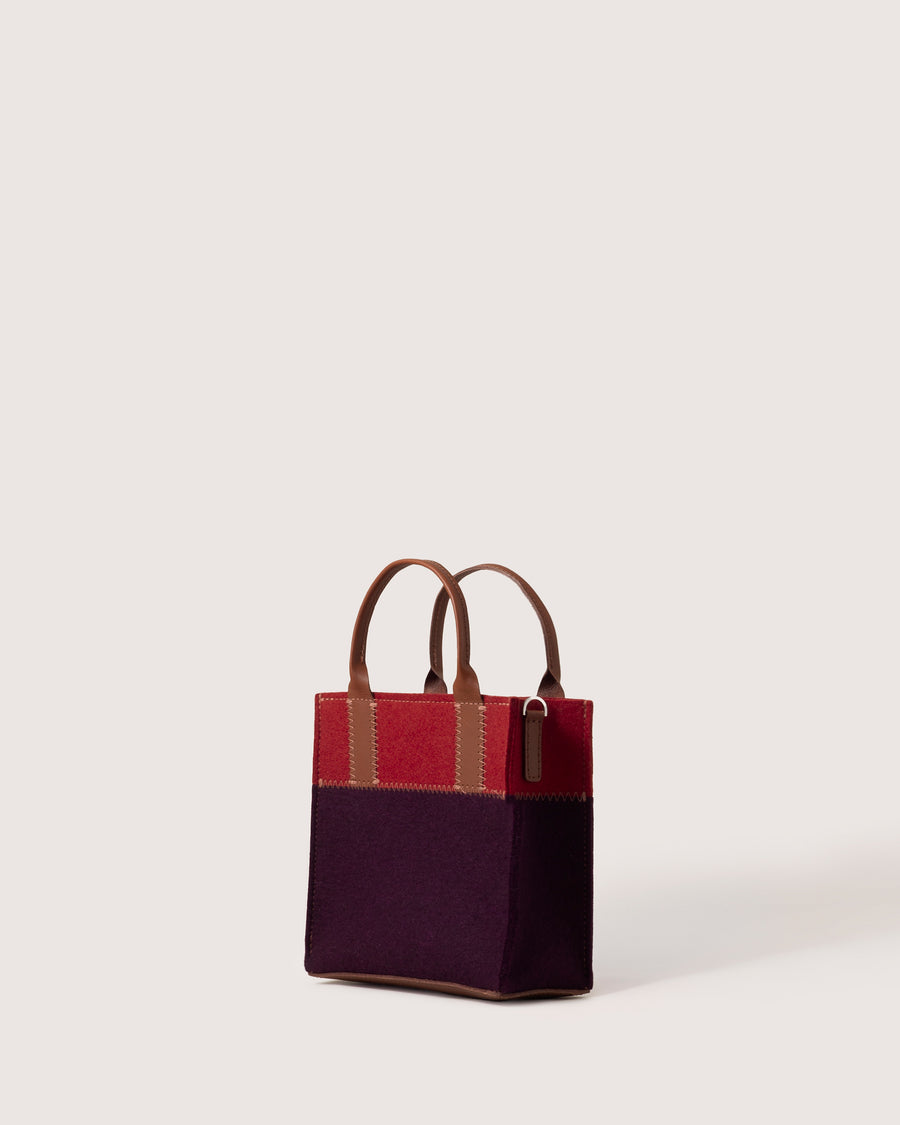 Jaunt Merino Wool Mini Tote - Aubergine/Rosewood