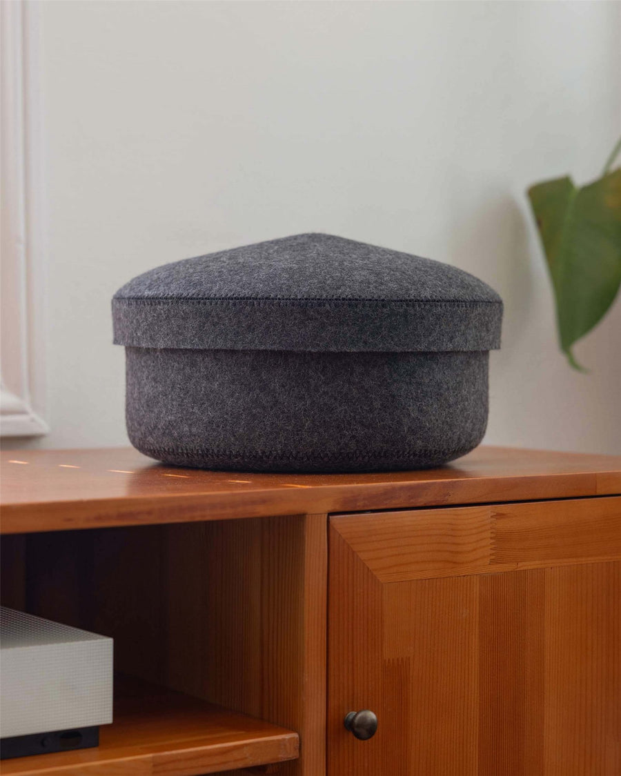 Merino Wool Medium Bin w/ Lid