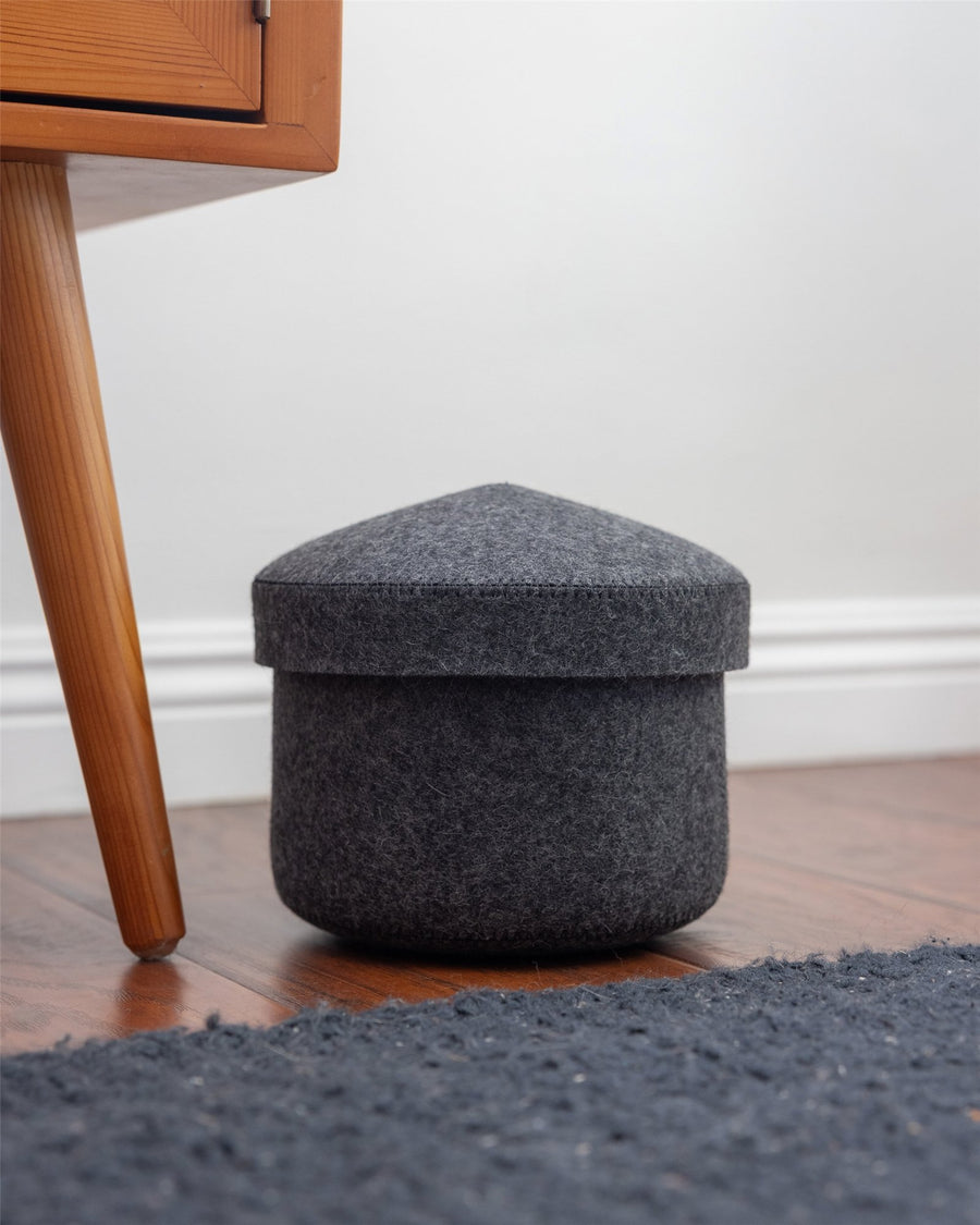 Merino Wool Small Bin w/ Lid