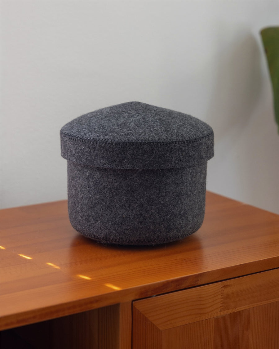 Merino Wool Small Bin w/ Lid