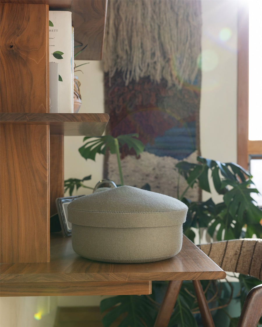 Merino Wool Medium Bin w/ Lid