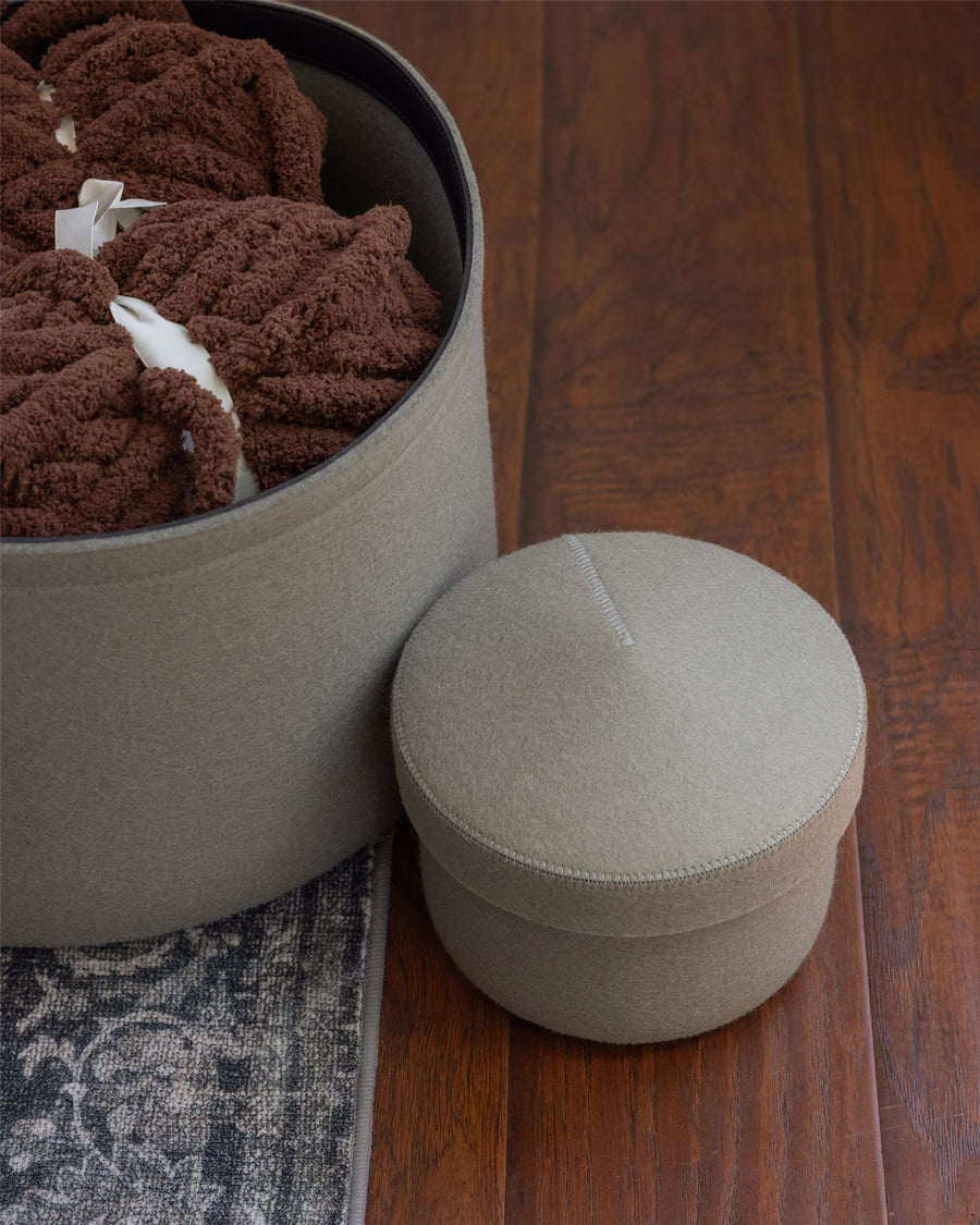 Merino Wool Small Bin w/ Lid