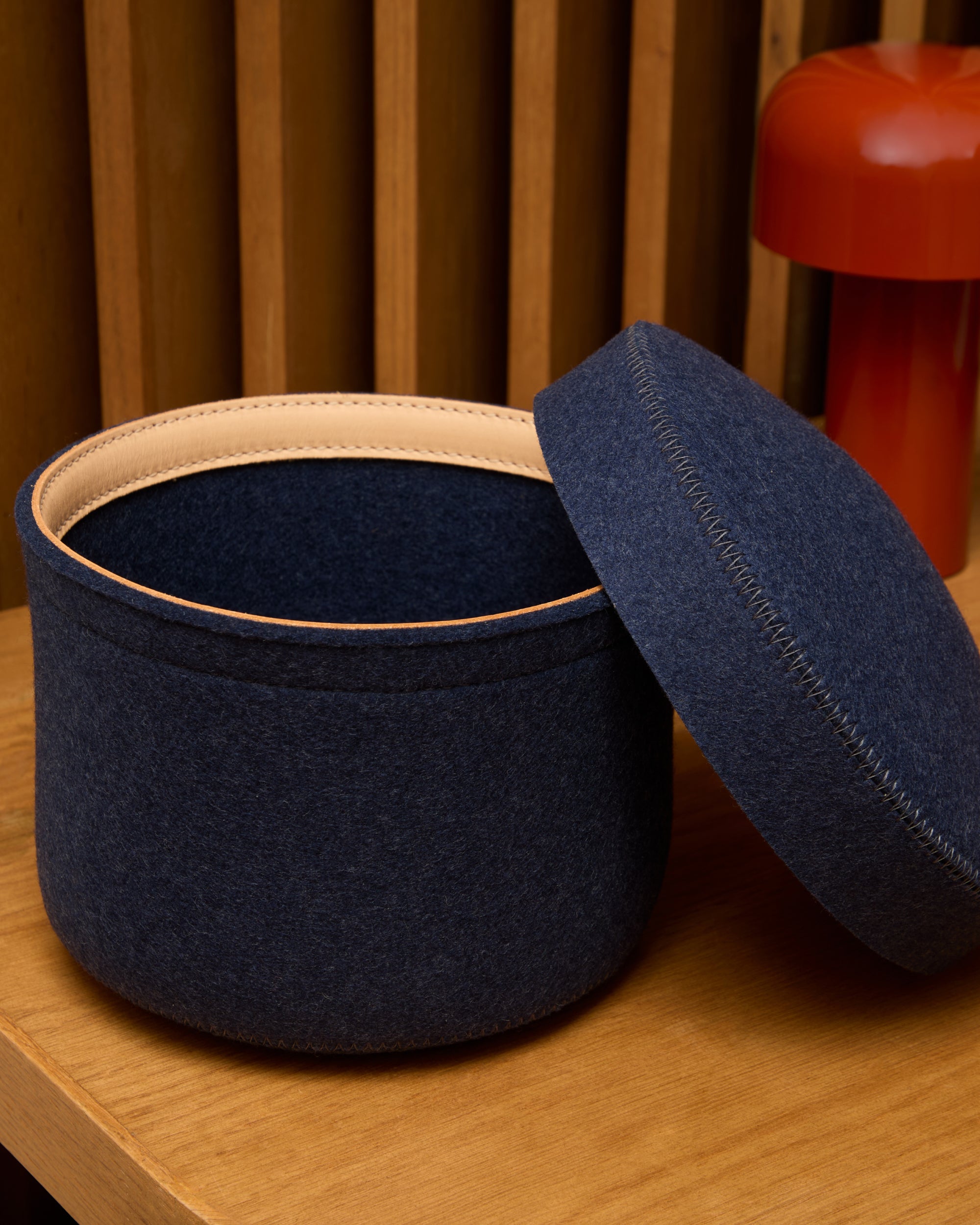 Merino Wool Small Bin w/ Lid