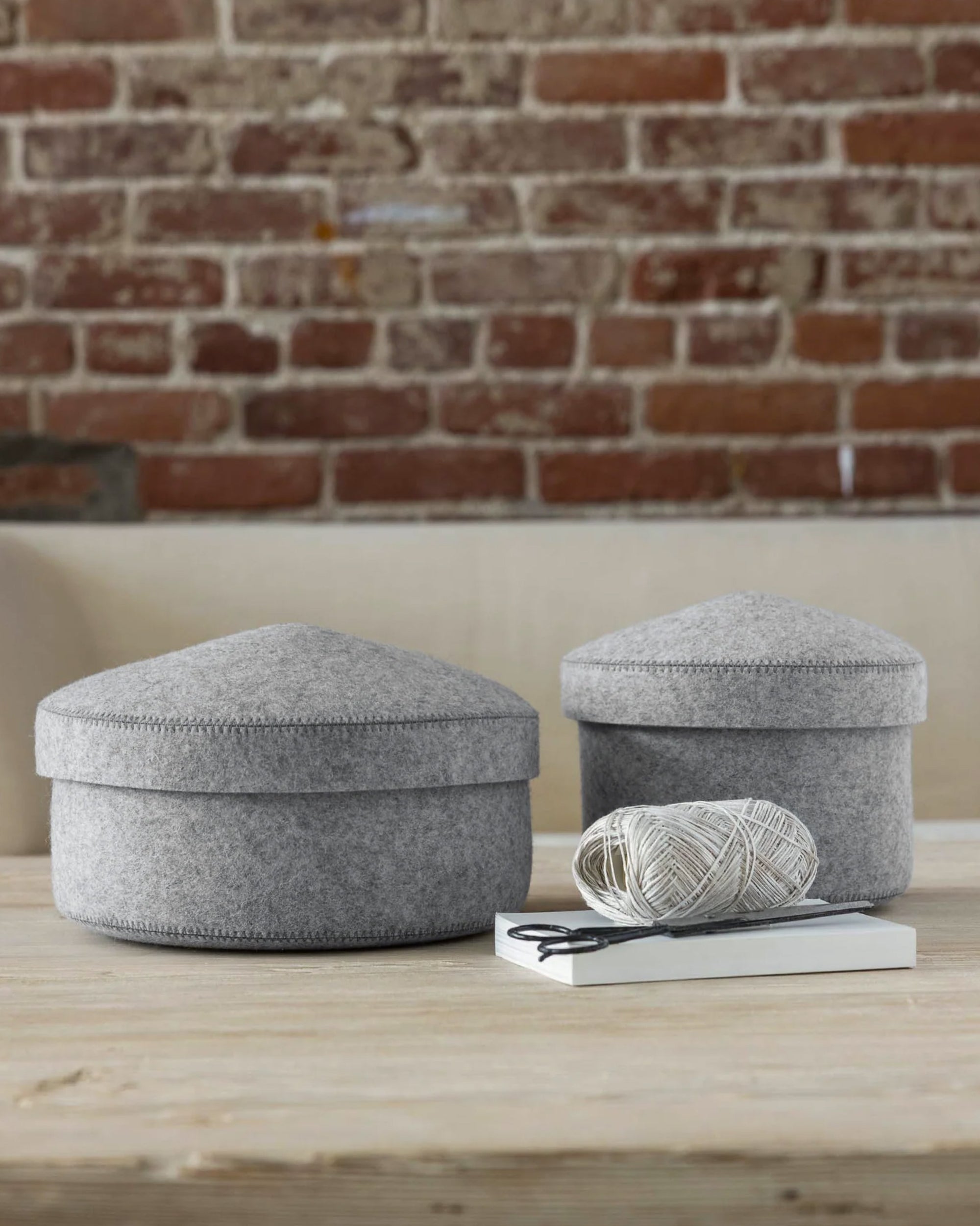 Merino Wool Medium Bin w/ Lid