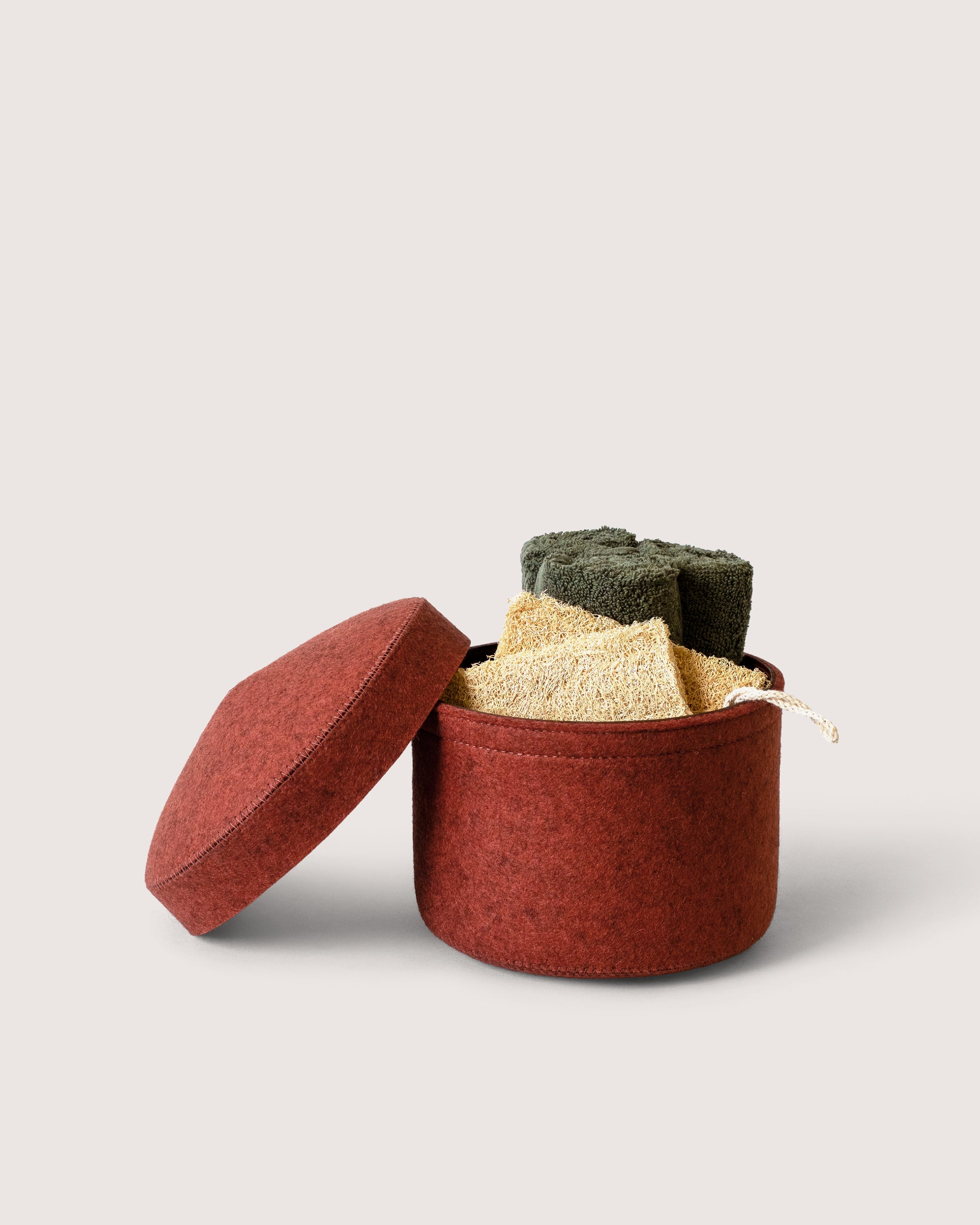 Merino Wool Small Bin w/ Lid