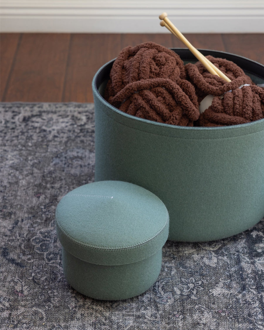 Merino Wool Small Bin w/ Lid