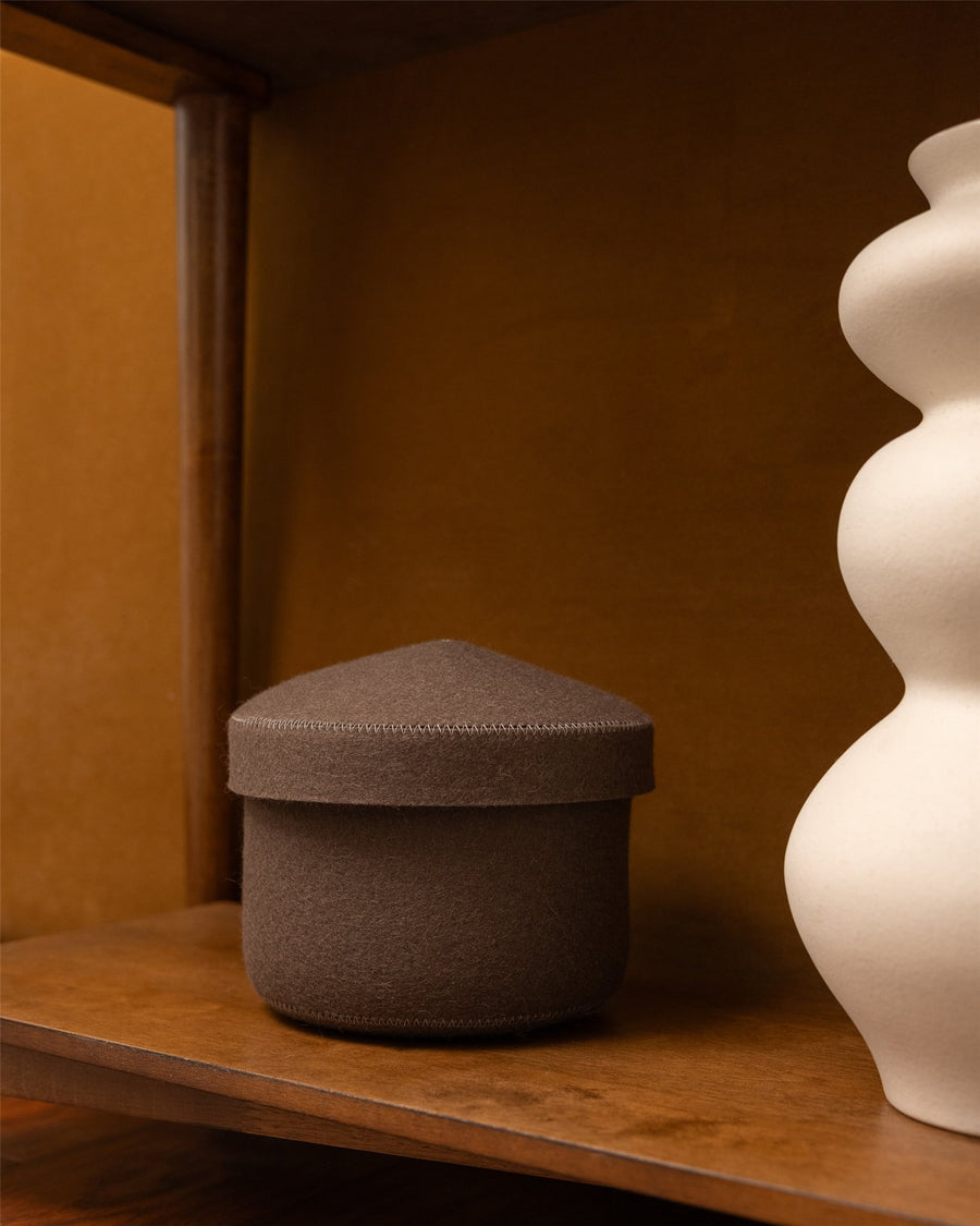 Merino Wool Small Bin w/ Lid