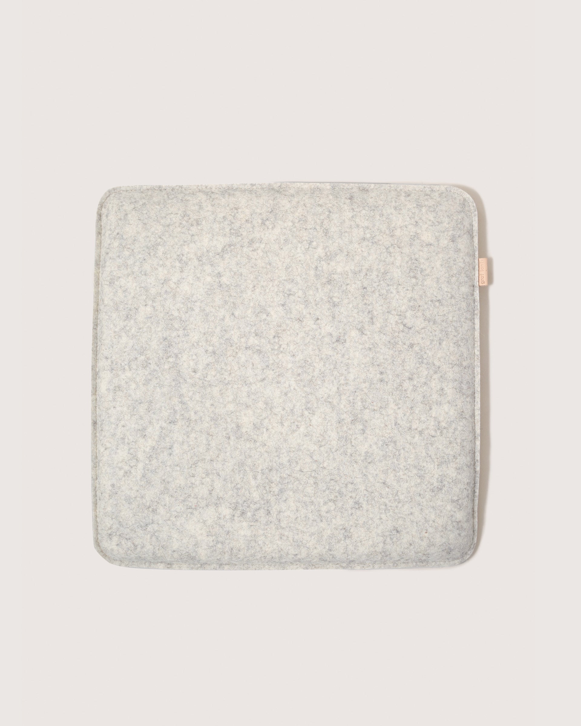 Zabuton Merino Wool Square Seat Pad - Heather White