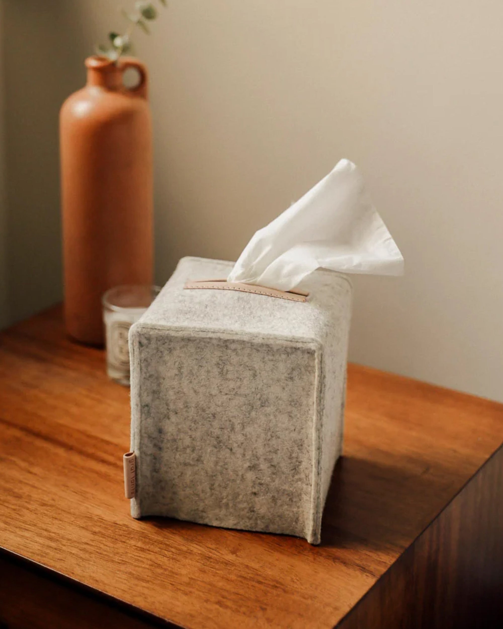 Merino Wool Small Tissue Box Cover