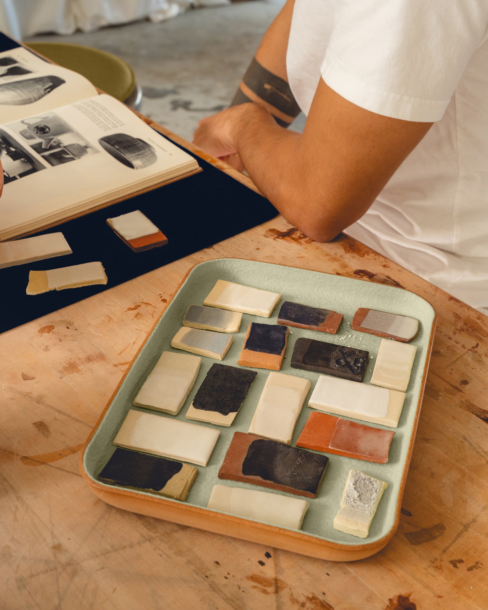 Kawabon Leather/Merino Wool Large Tray