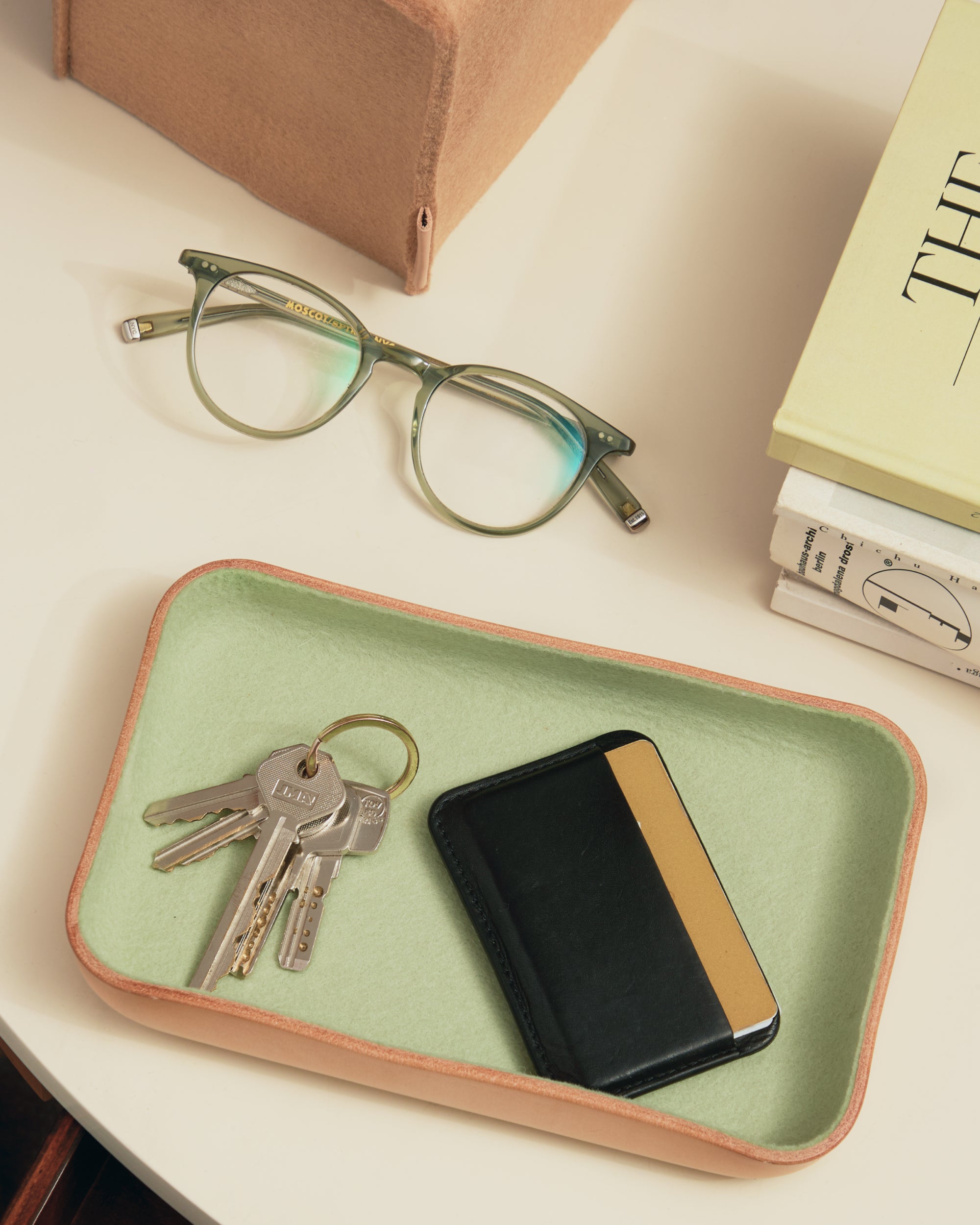 Kawabon Leather/Merino Wool Small Tray