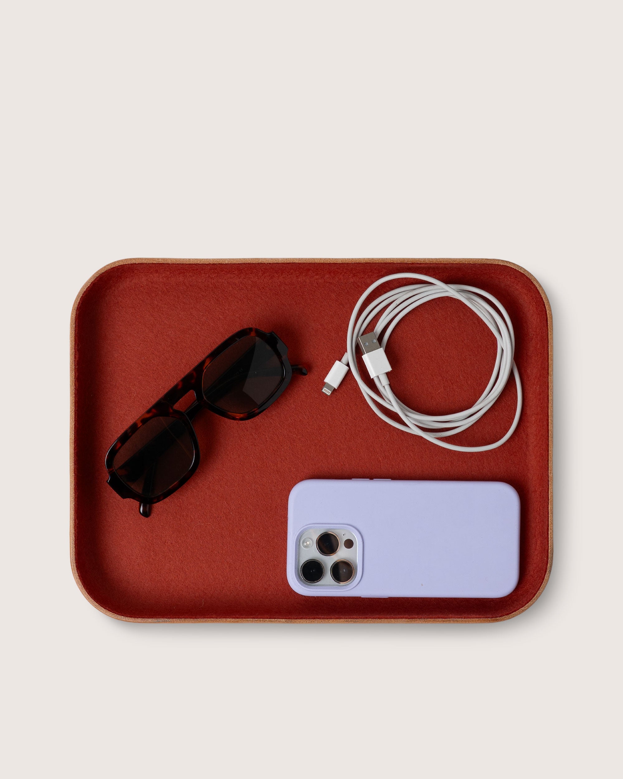 Kawabon Leather/Merino Wool Large Tray | Graf Lantz