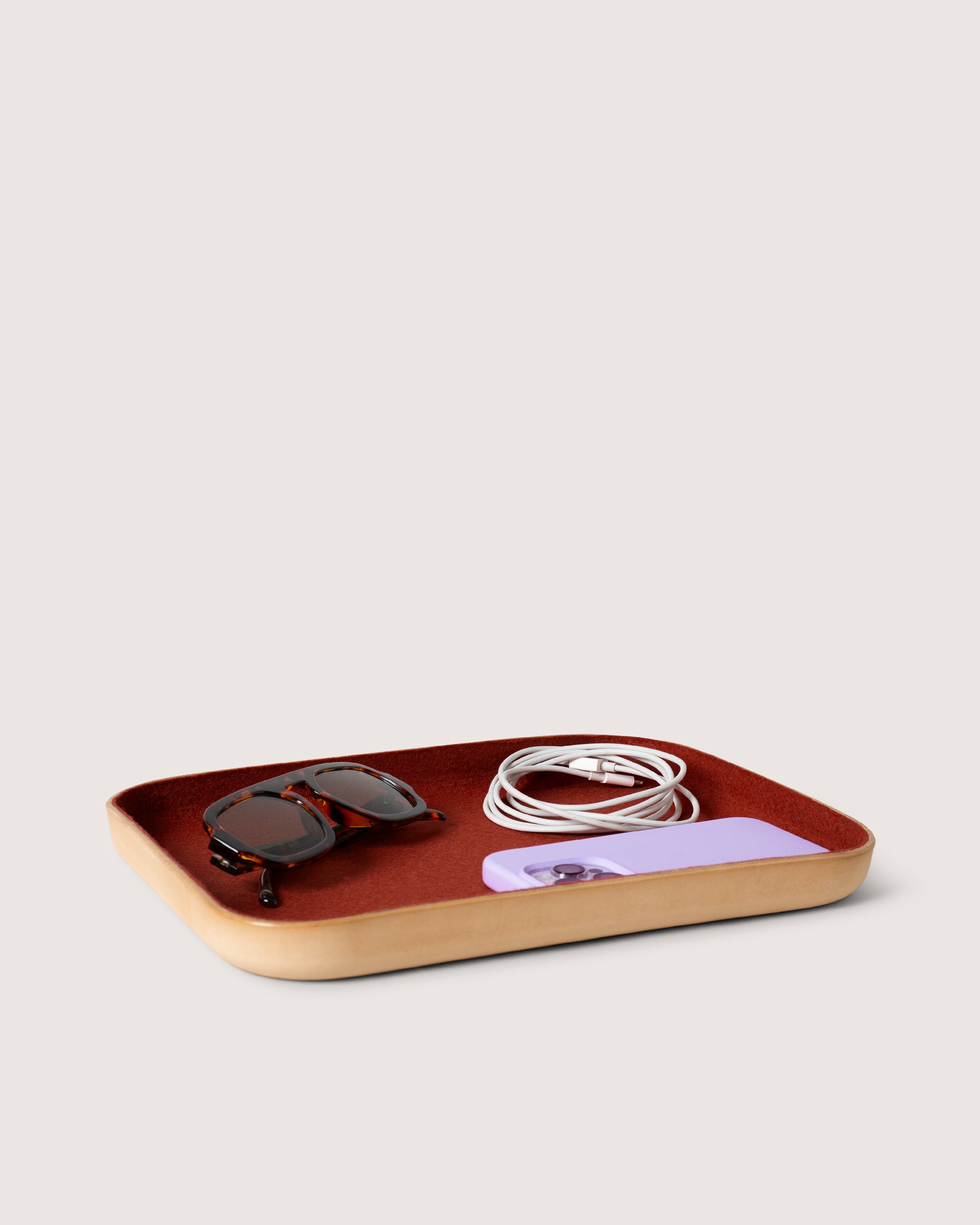 Kawabon Leather/Merino Wool Large Tray