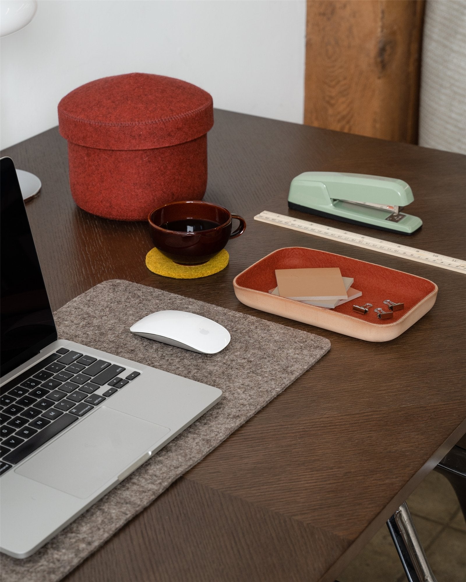 Kawabon Leather/Merino Wool Small Tray