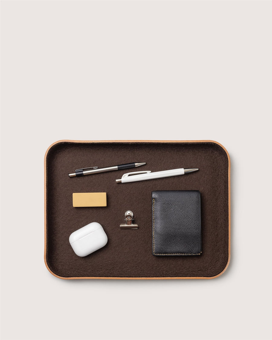 Kawabon Leather/Merino Wool Large Tray
