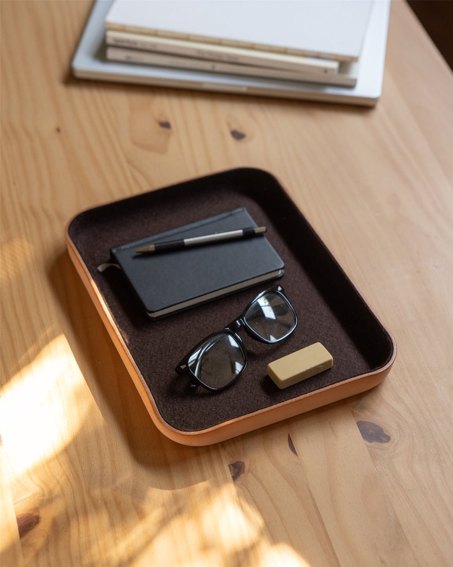 Kawabon Leather/Merino Wool Large Tray