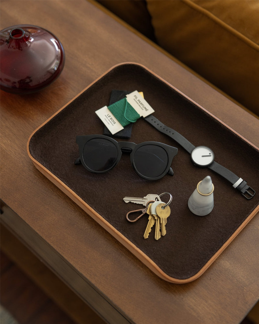 Kawabon Leather/Merino Wool Large Tray