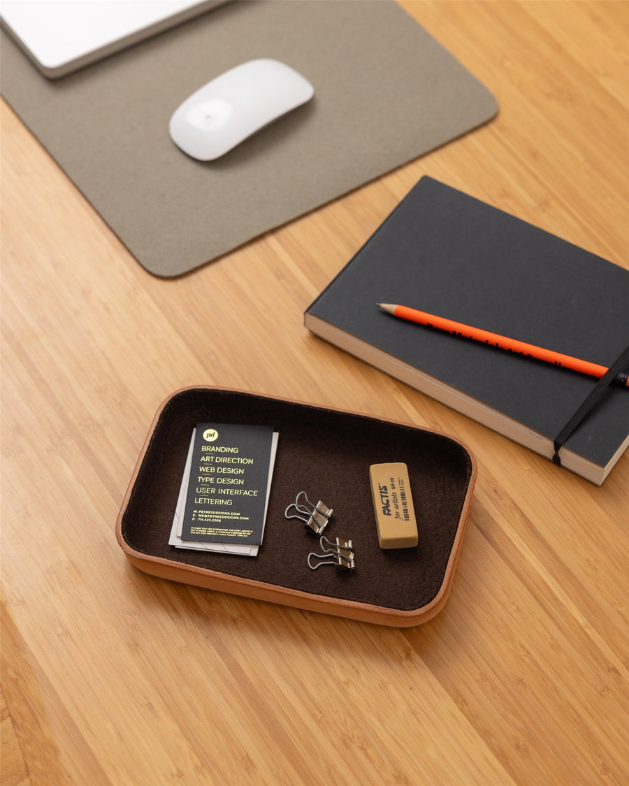 Kawabon Leather/Merino Wool Small Tray