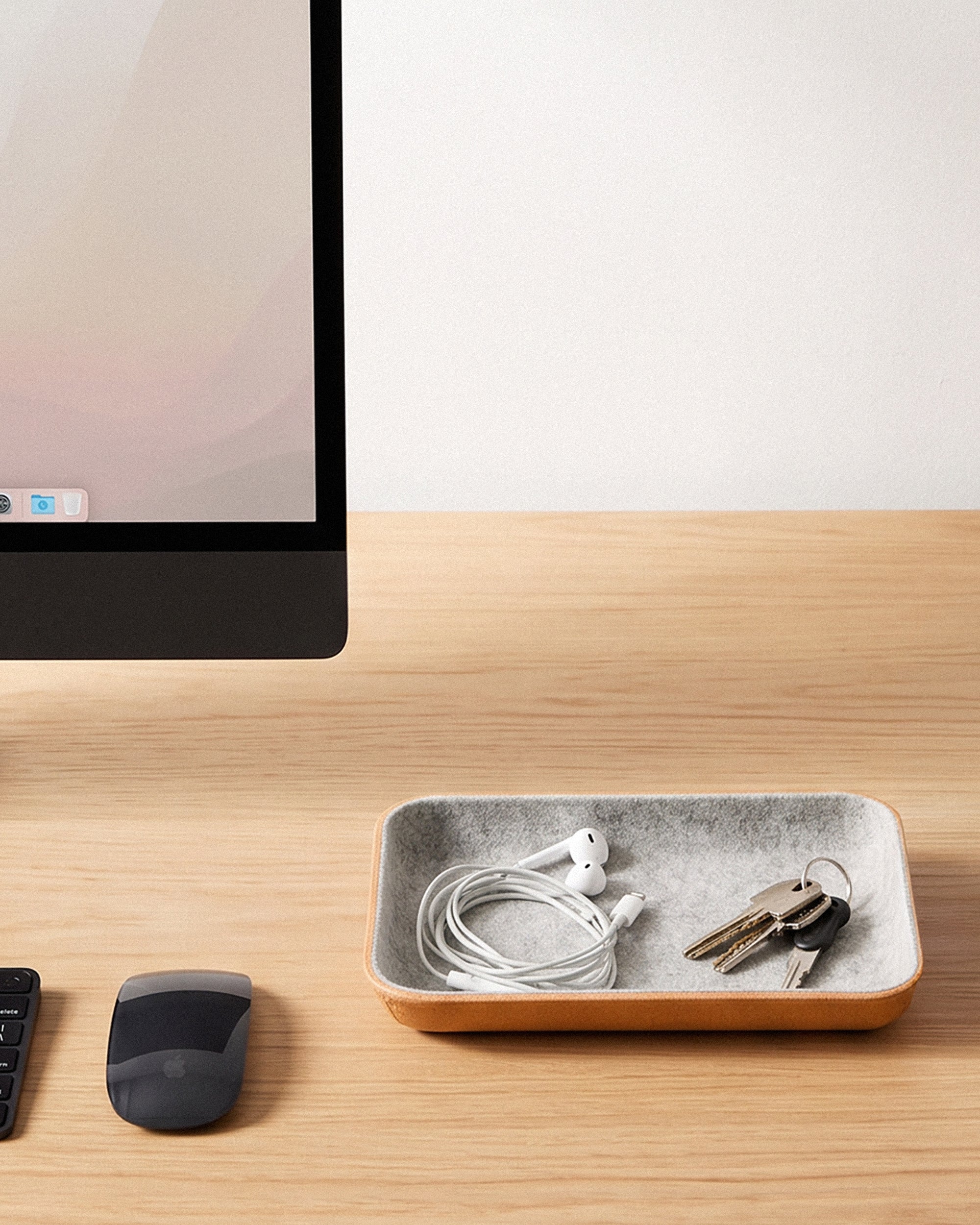 Kawabon Leather/Merino Wool Small Tray