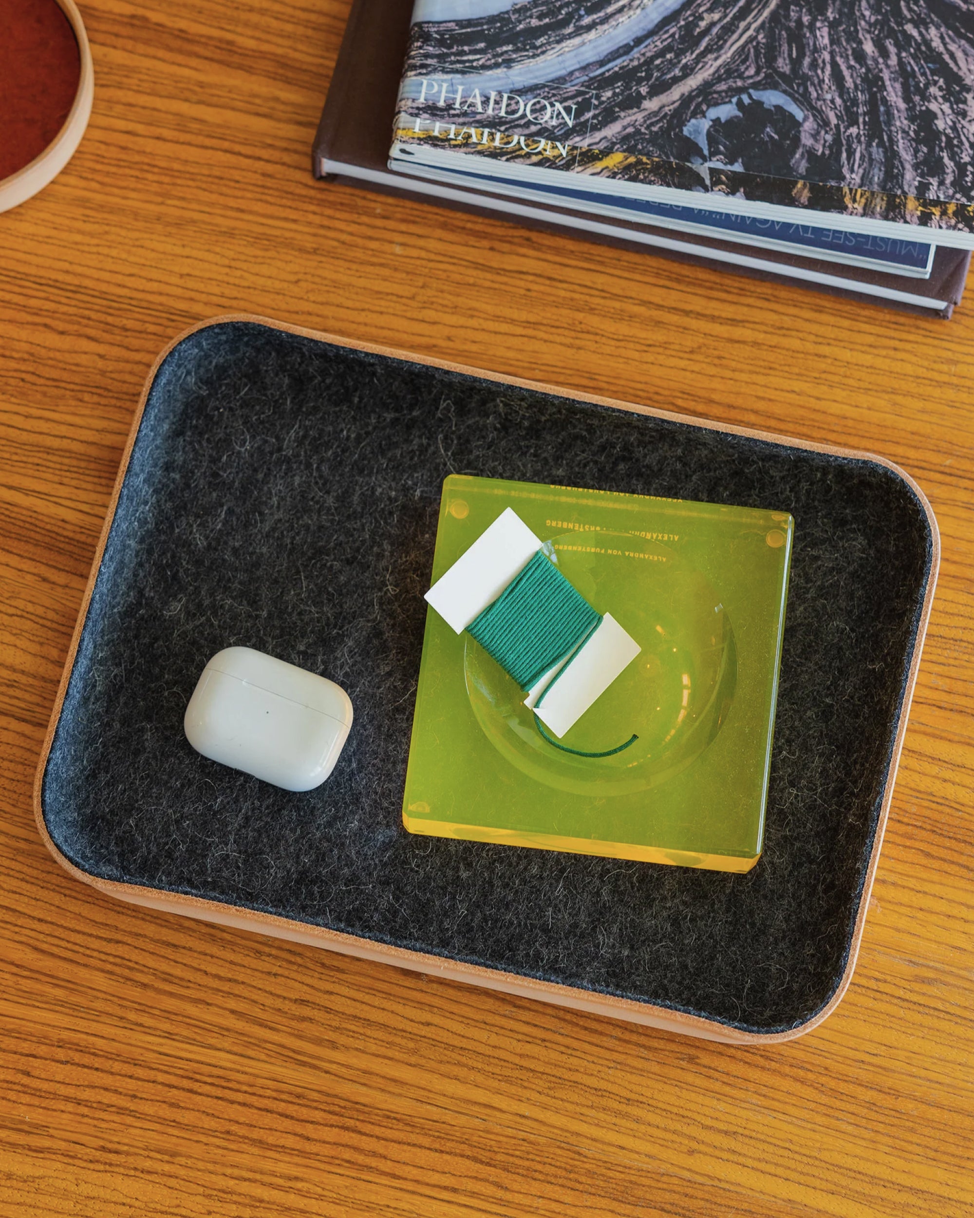 Kawabon Leather/Merino Wool Large Tray