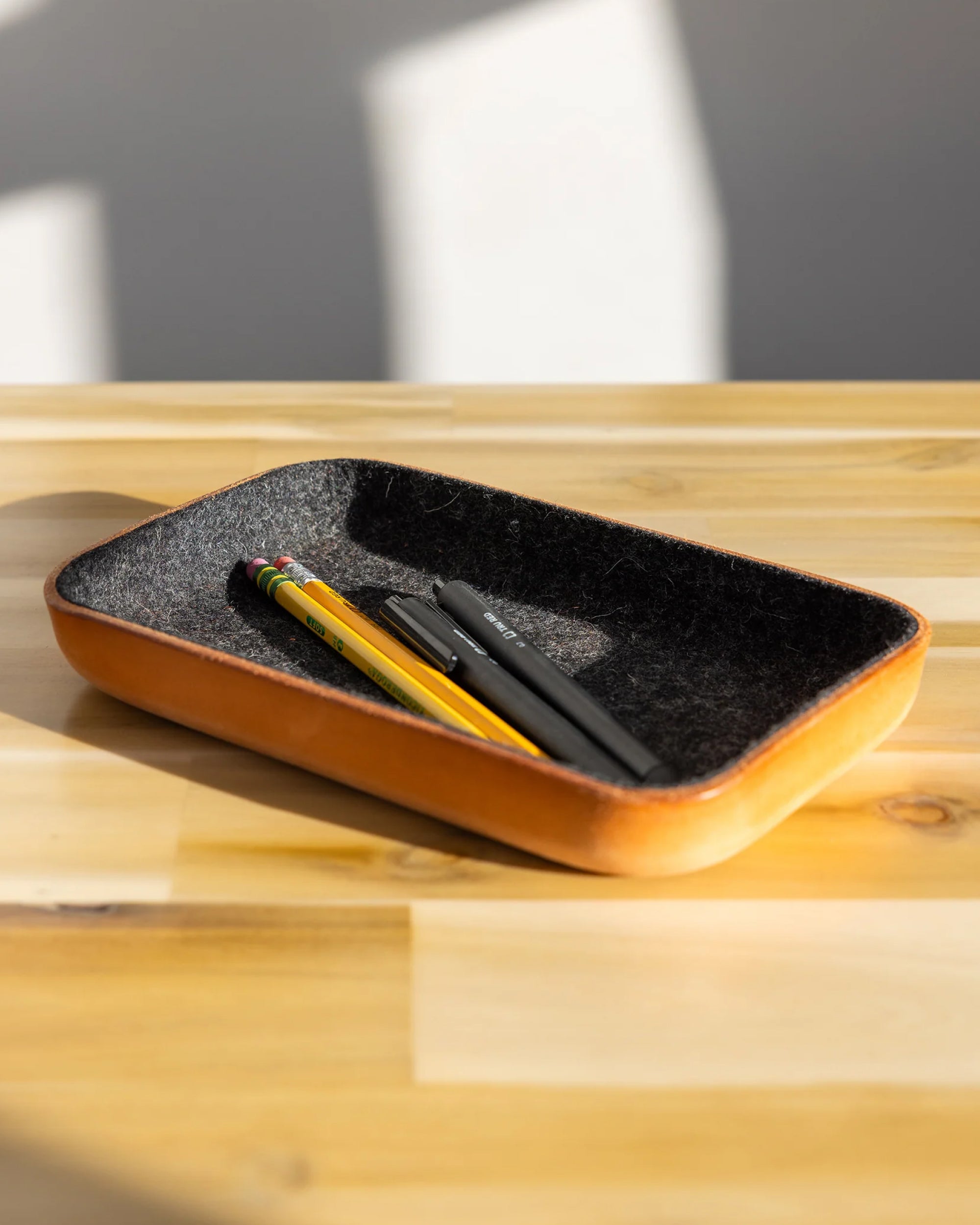 Kawabon Leather/Merino Wool Small Tray