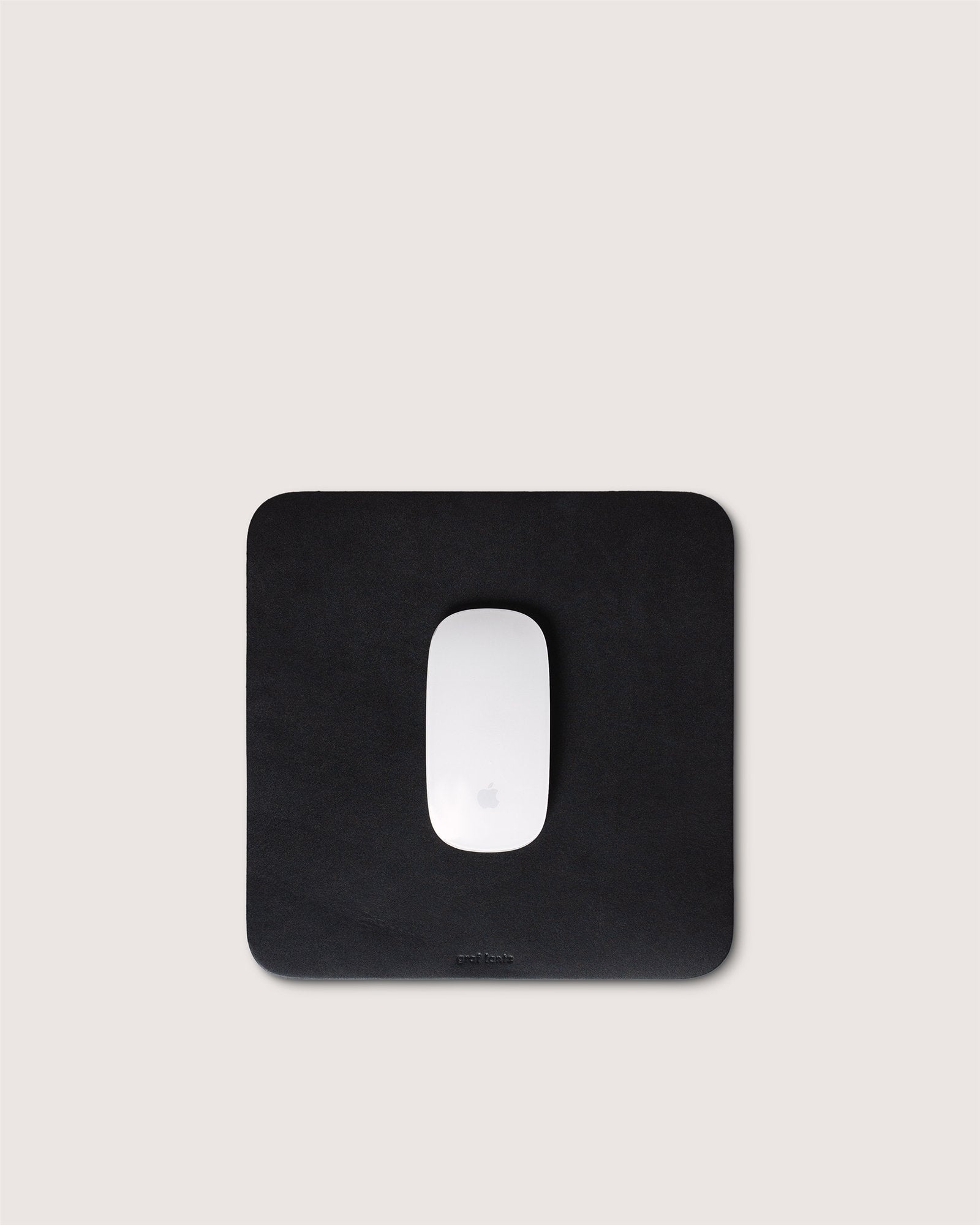 Mausu Leather/Merino Wool Square Mouse Pad