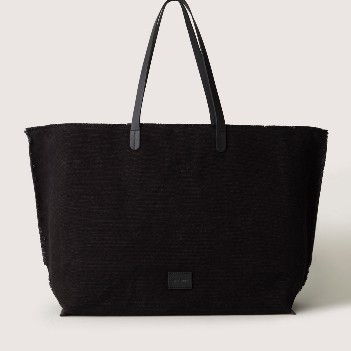 Hana Canvas Boat Bag in Black Canvas