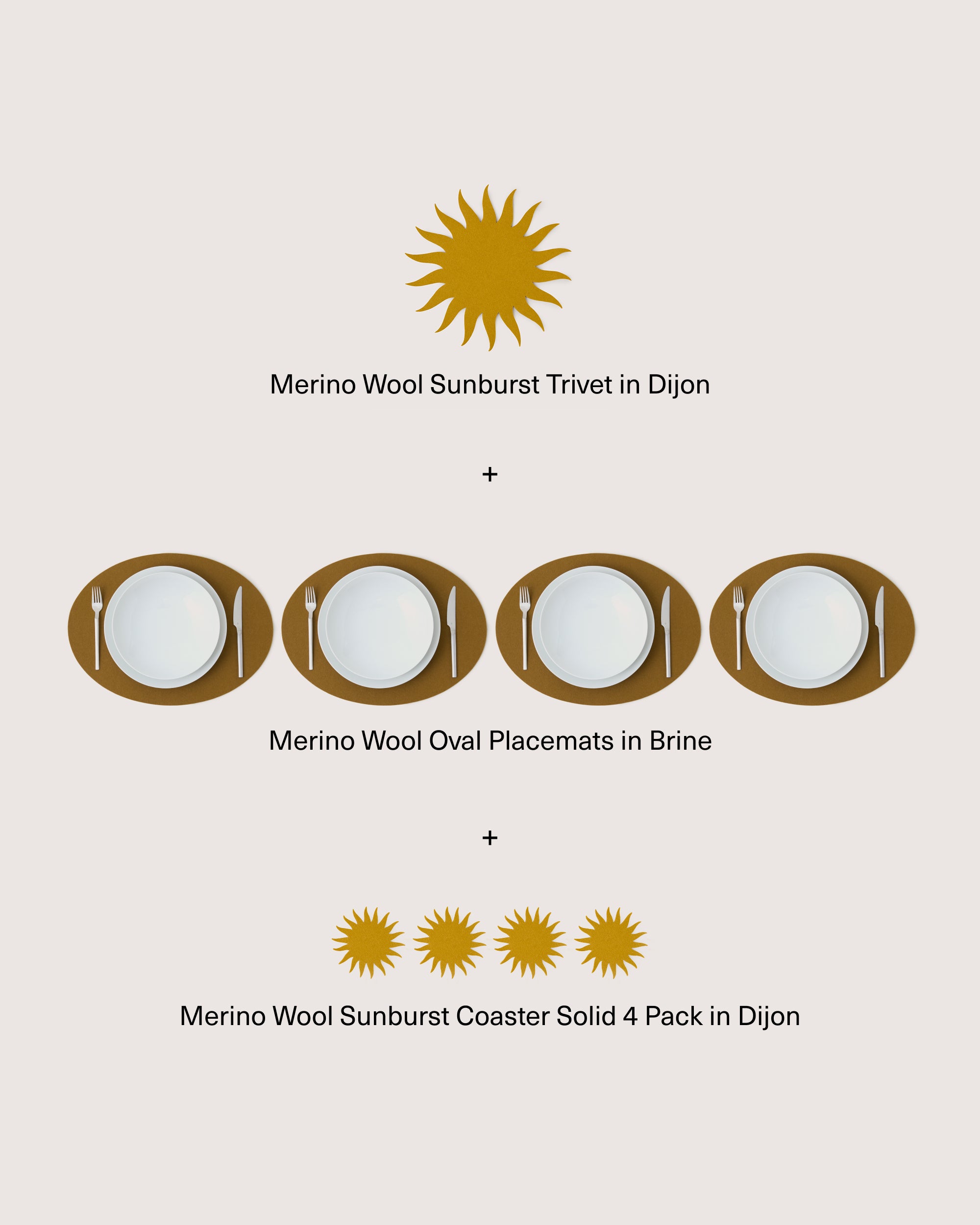 Merino Wool Tabletop Set - Small
