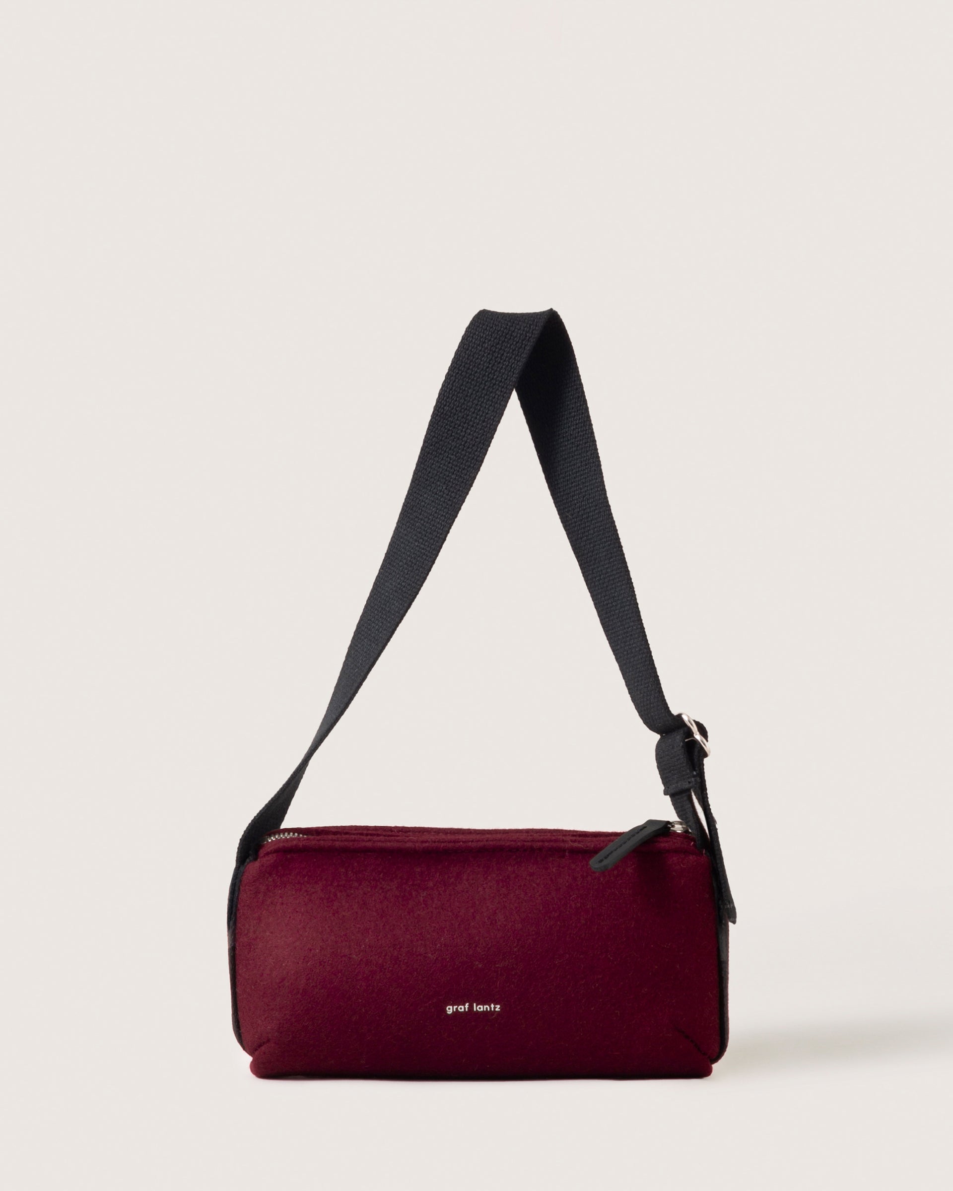 Campus Merino Wool Shoulder Bag - Burgandy