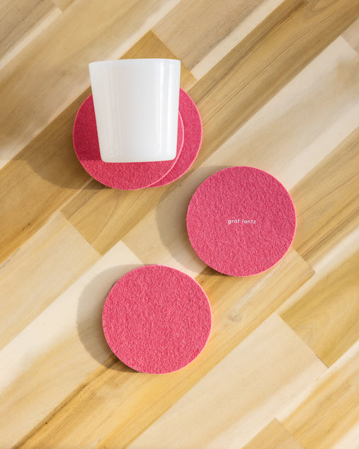 Sustainable Stain Odor Resistant Merino Wool Felt Coasters