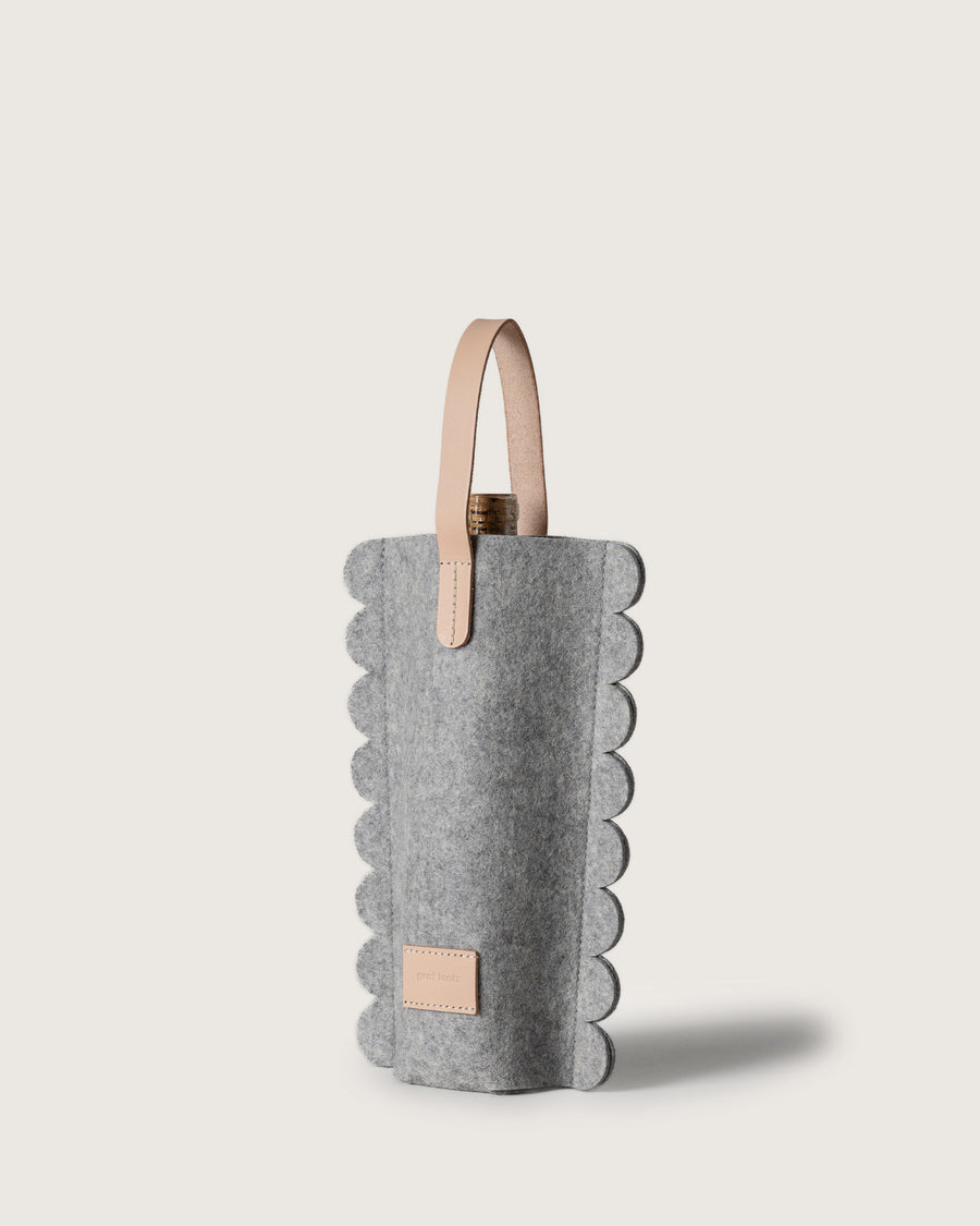 Deco Edge Merino Wool Bottle Bag - Granite