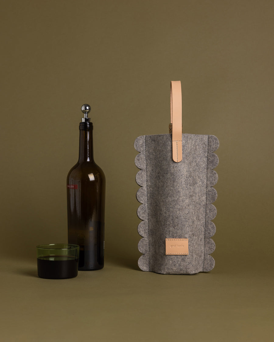 Deco Edge Merino Wool Bottle Bag - Granite