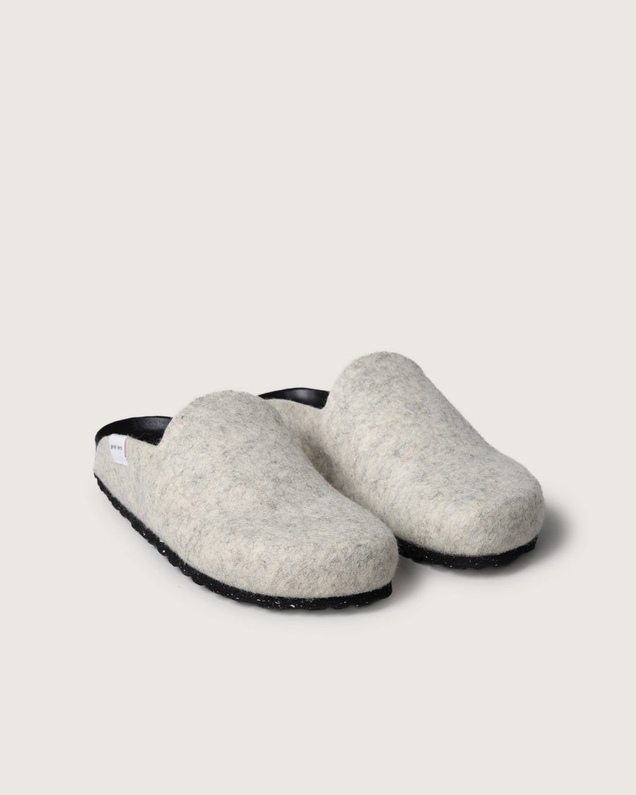 Haus Merino Wool Clog - Heather White