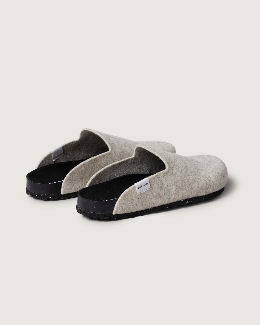 Haus Merino Wool Clog - Heather White